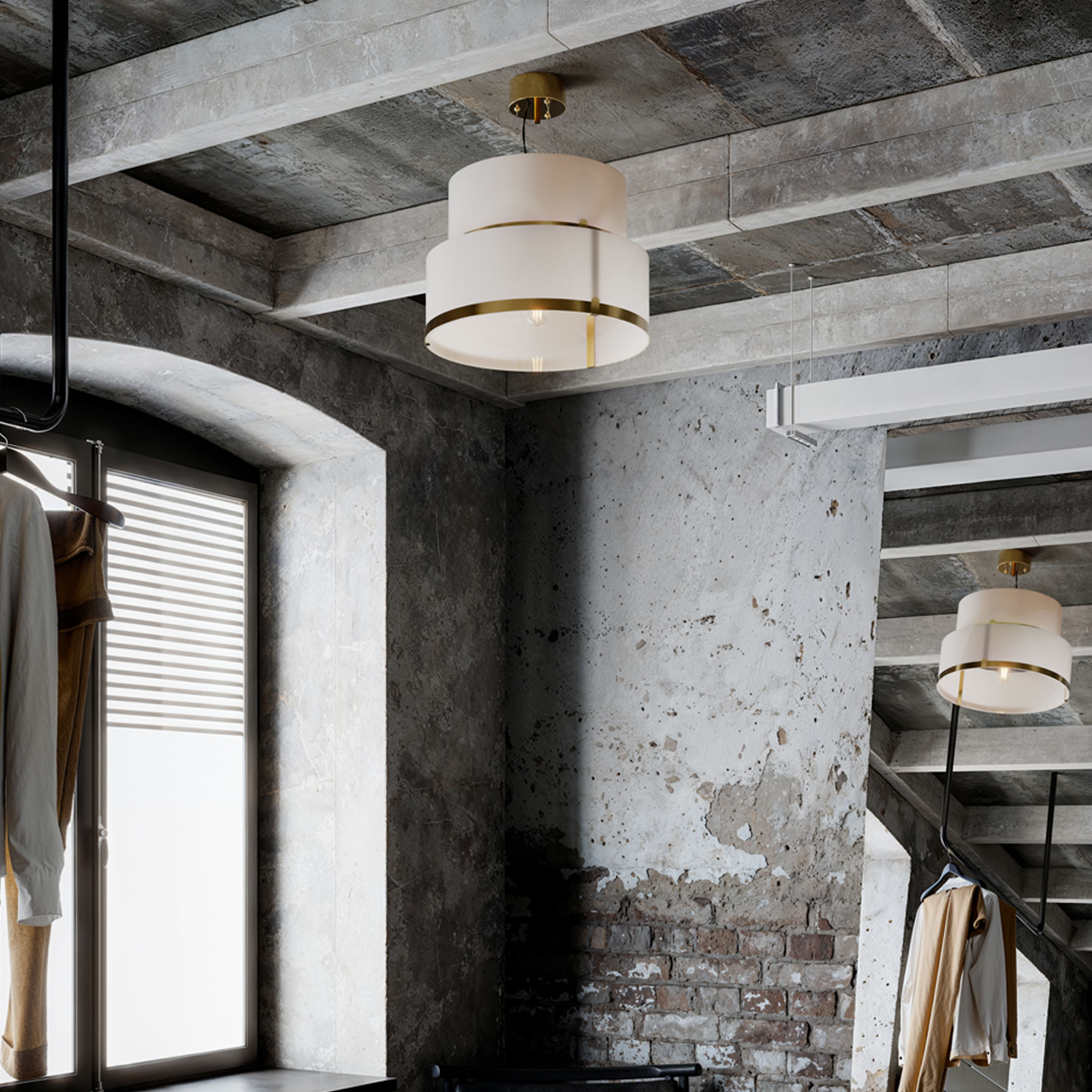 By Rydéns Marcel Taklampa Vit/Mässing Ø50