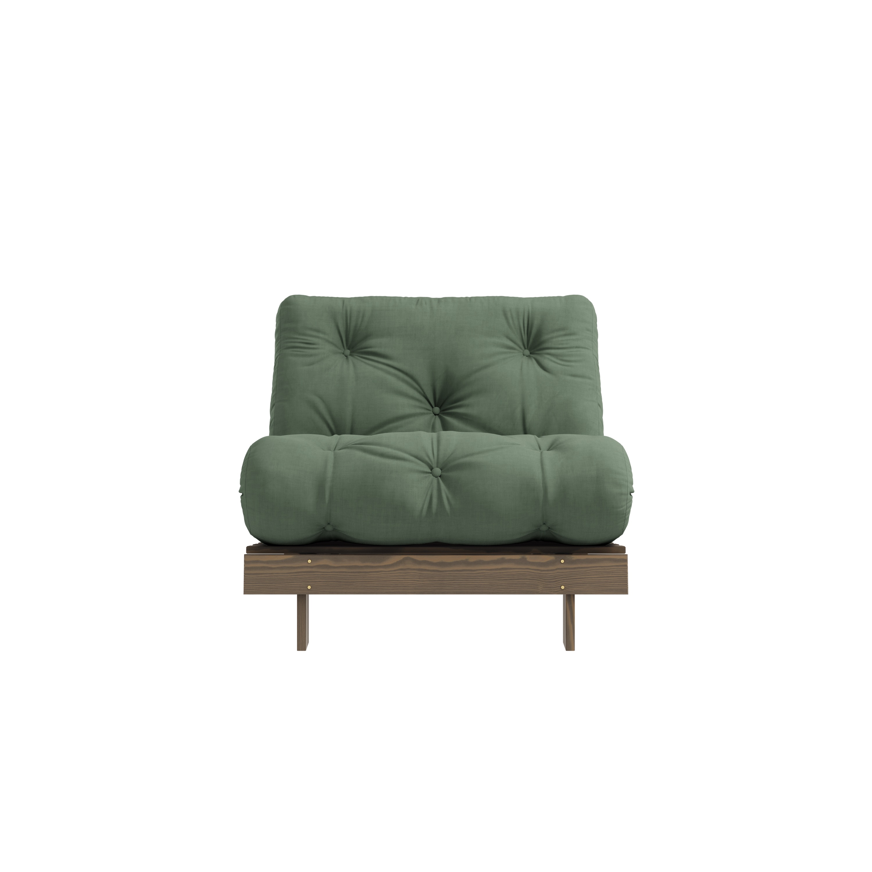 Karup Design Roots  Seng Lenestol Brun/Olive Green 90cm