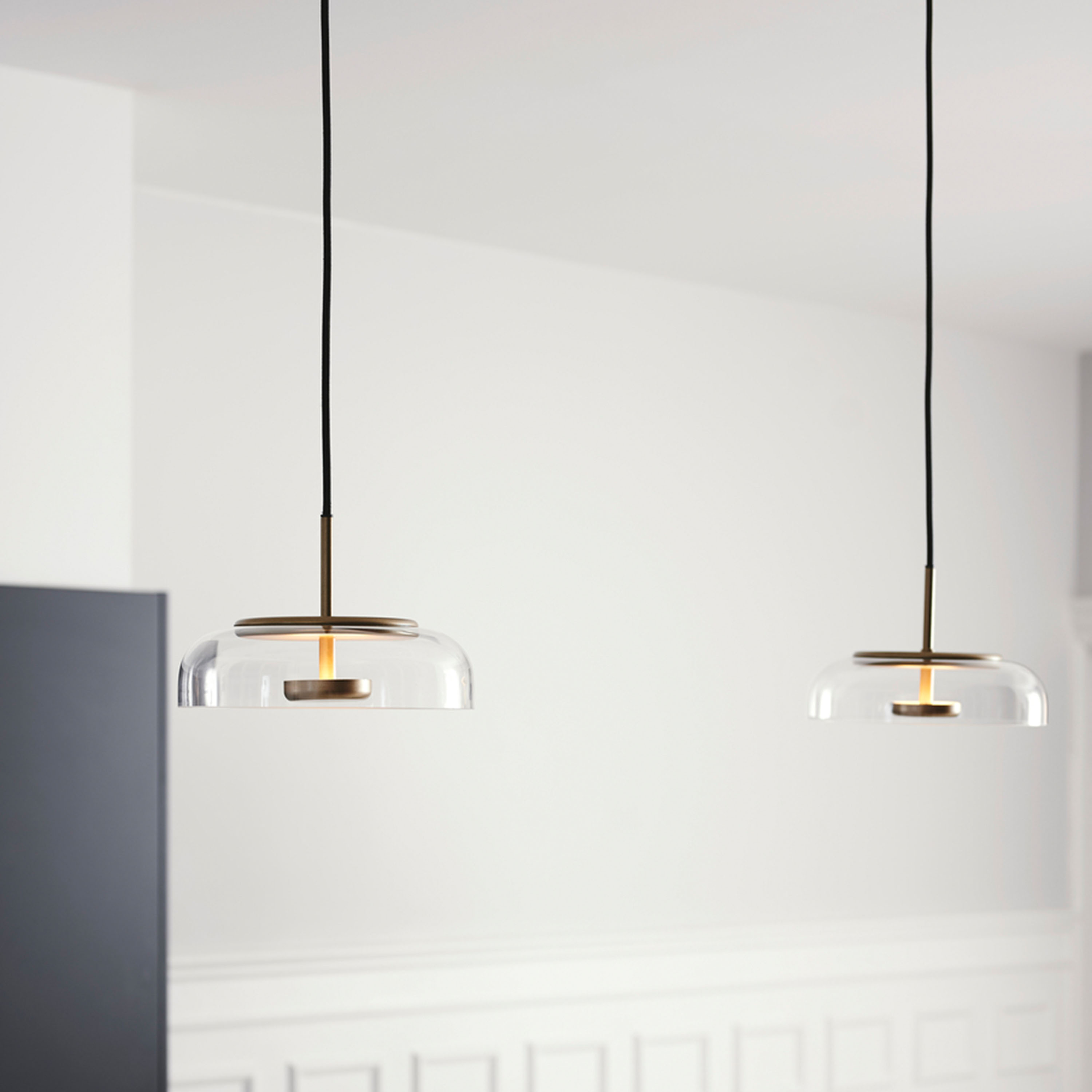 Nuura Blossi 1 Taklampa Nordic Gold/Clear Ø23