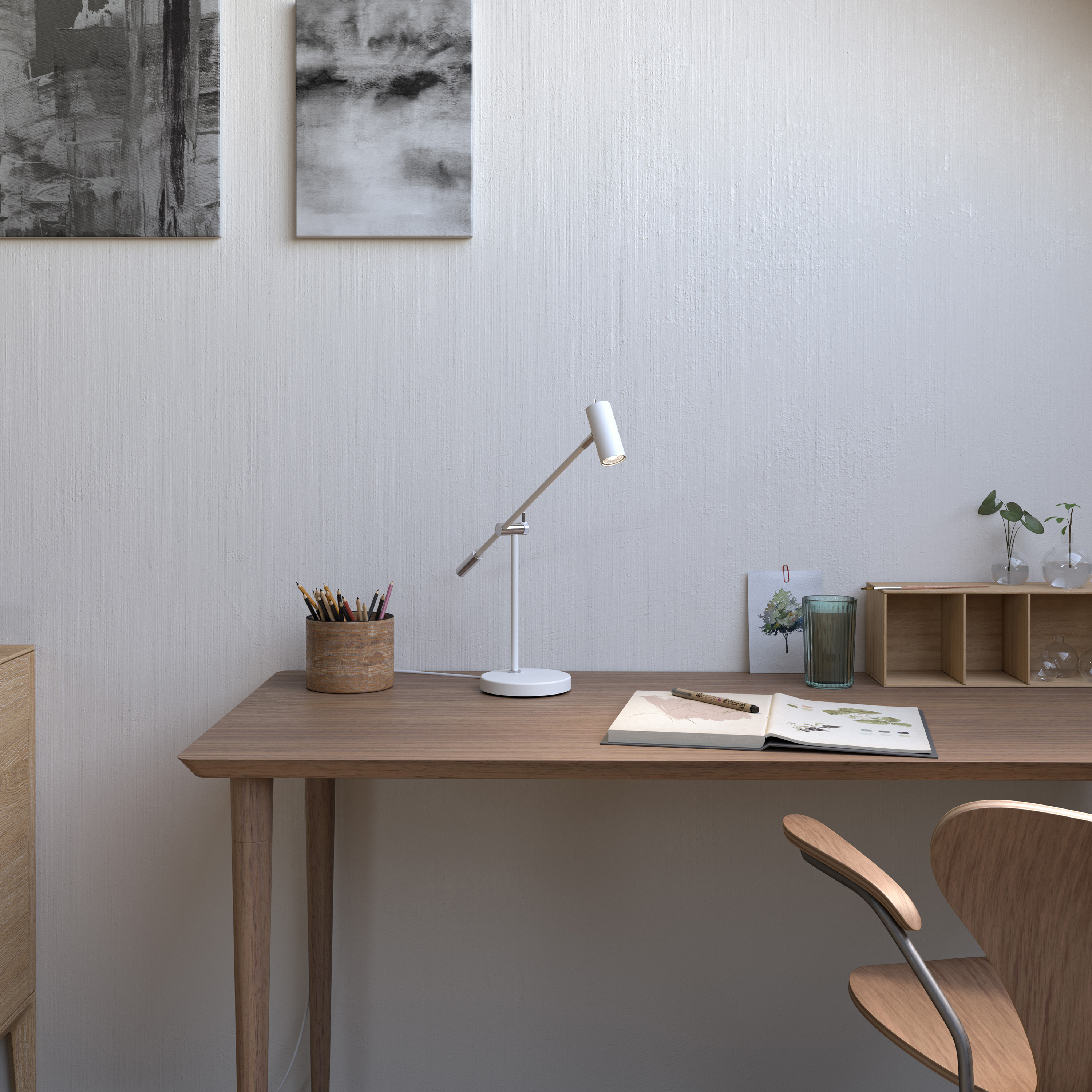 Belid Cato Tischlampe Mattweiß 48,5 cm