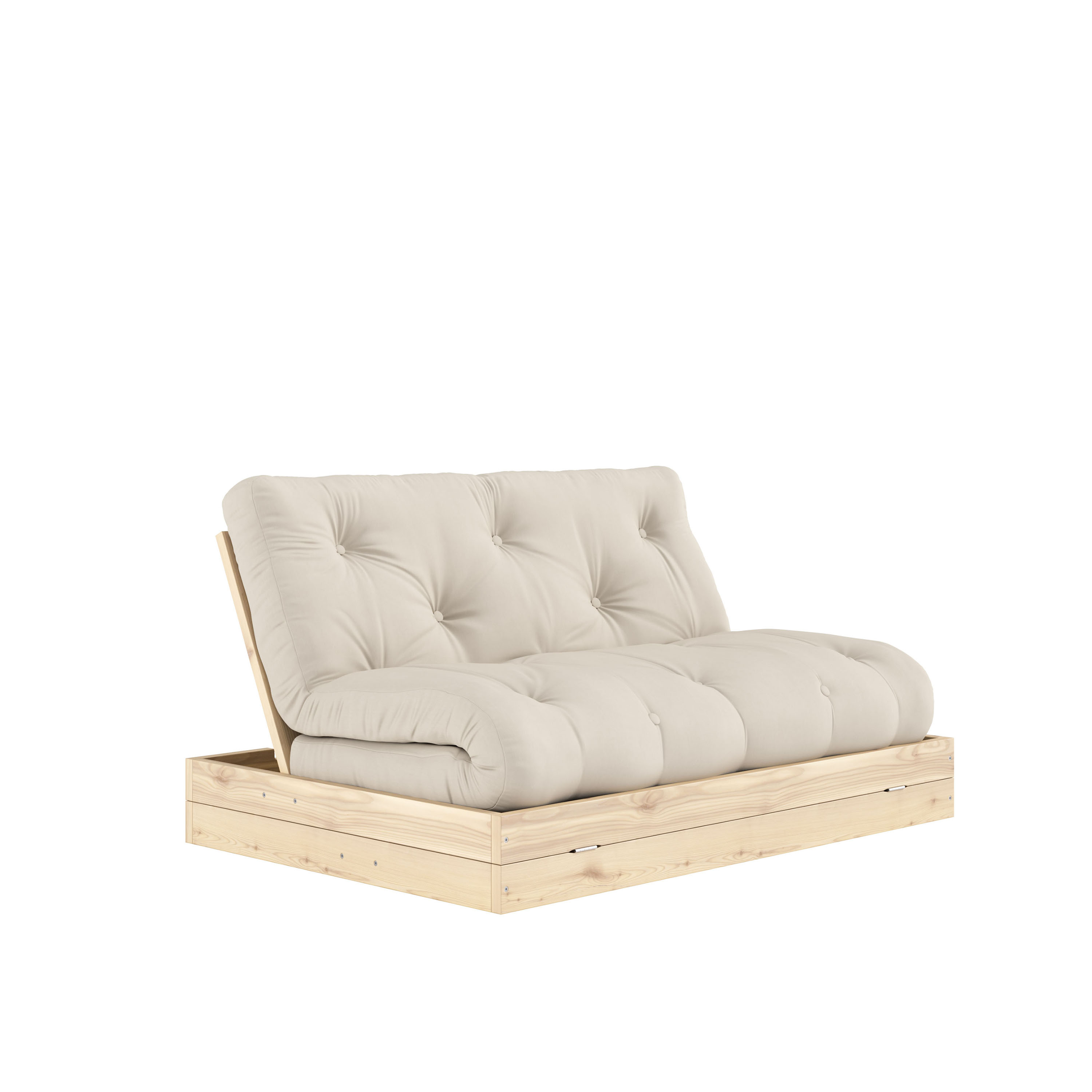 Flip Vuodesohva Raw patjalla Beige 140x200