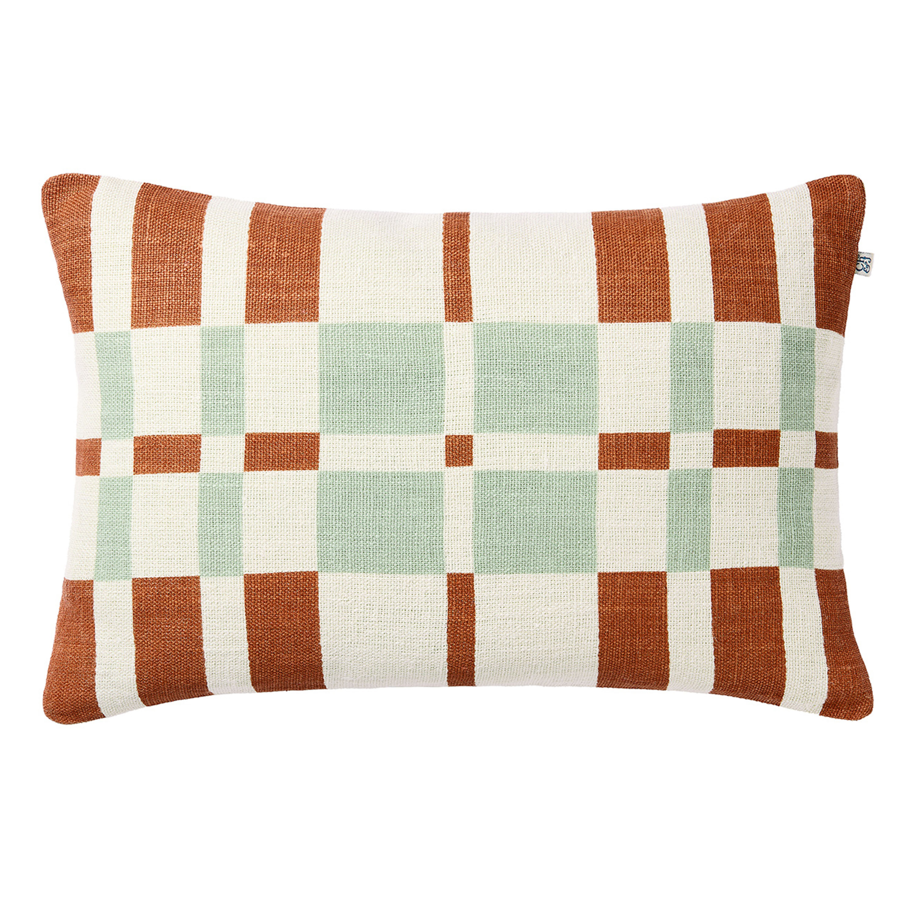 Avi Putevar Lin Apricot Orange/Aqua 50x50