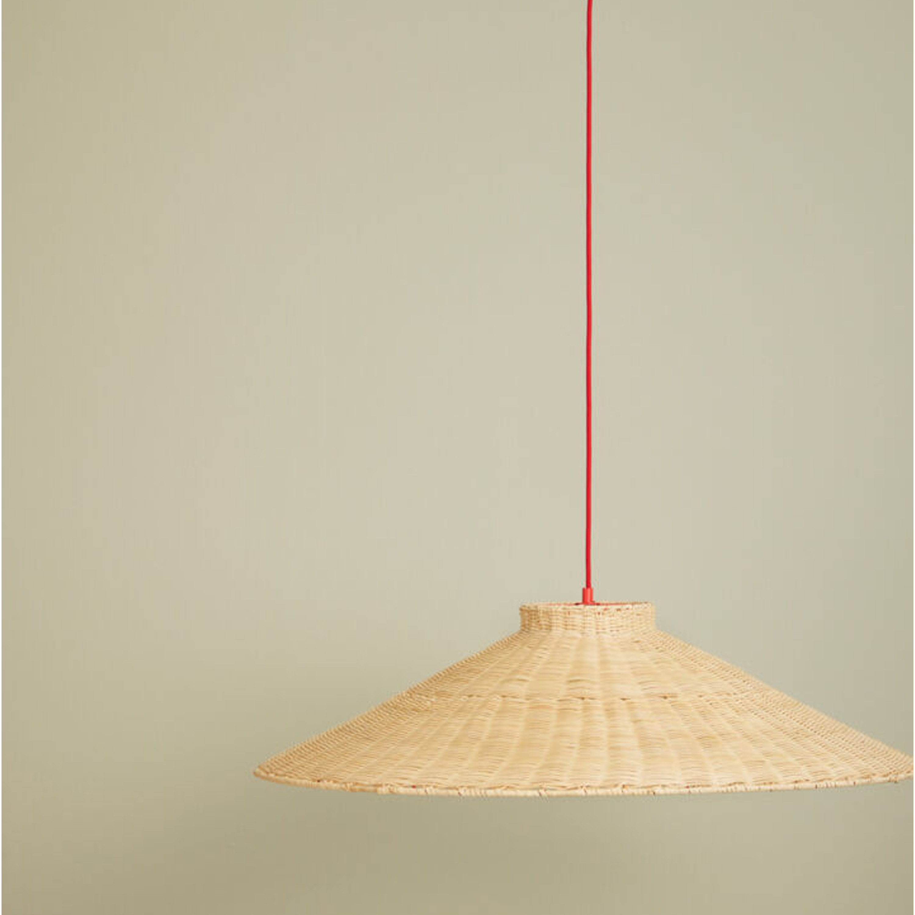 Hübsch Chand Trapeze Taklampa Natur/Röd