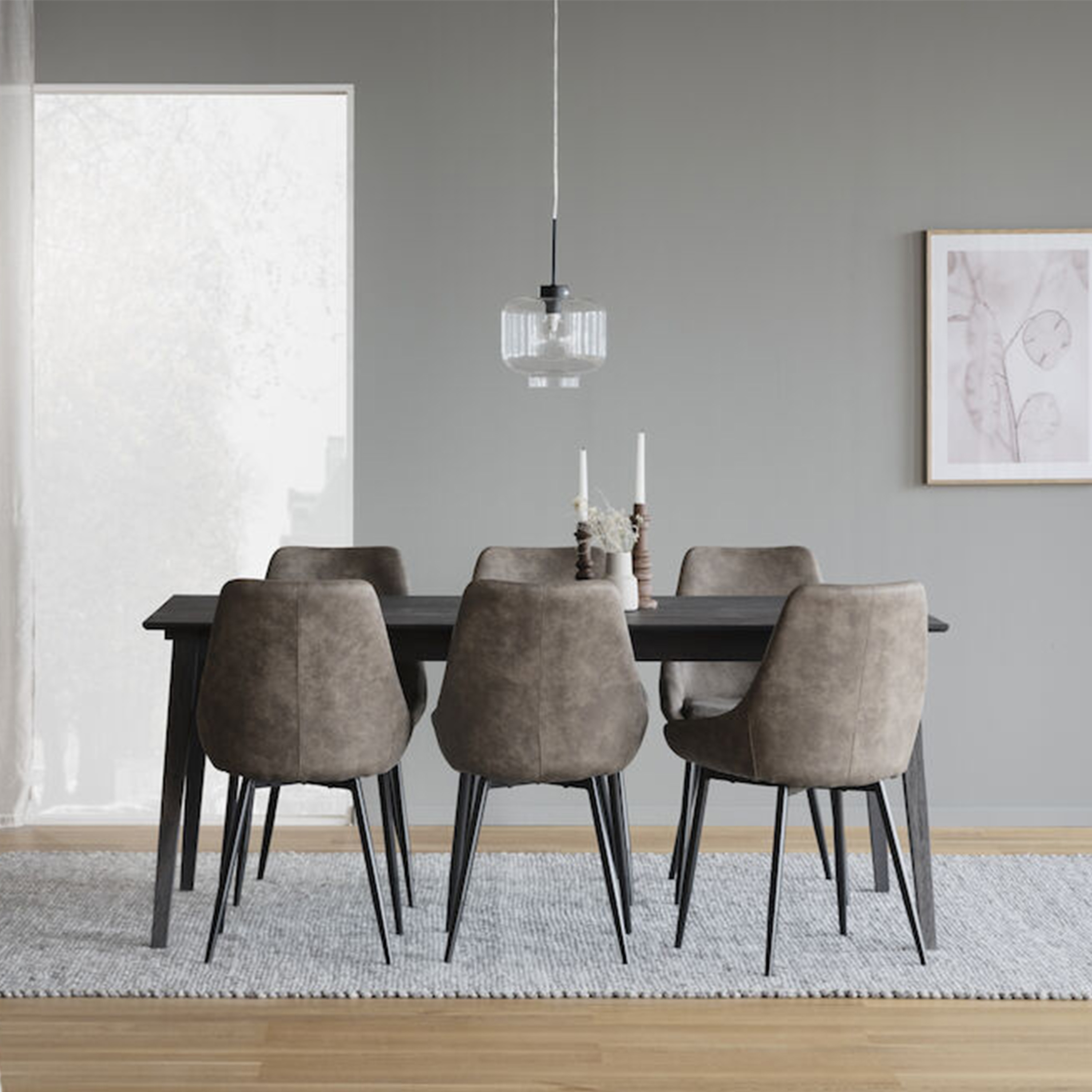 Rowico Home Filippa Matbord Mörkbrun Ek 180cm