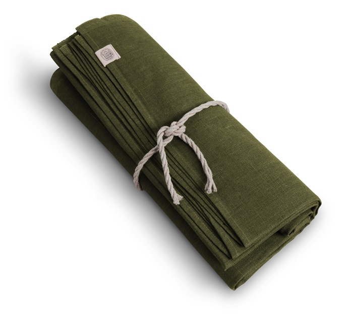 Classic Linneduk Olive Green Ø200
