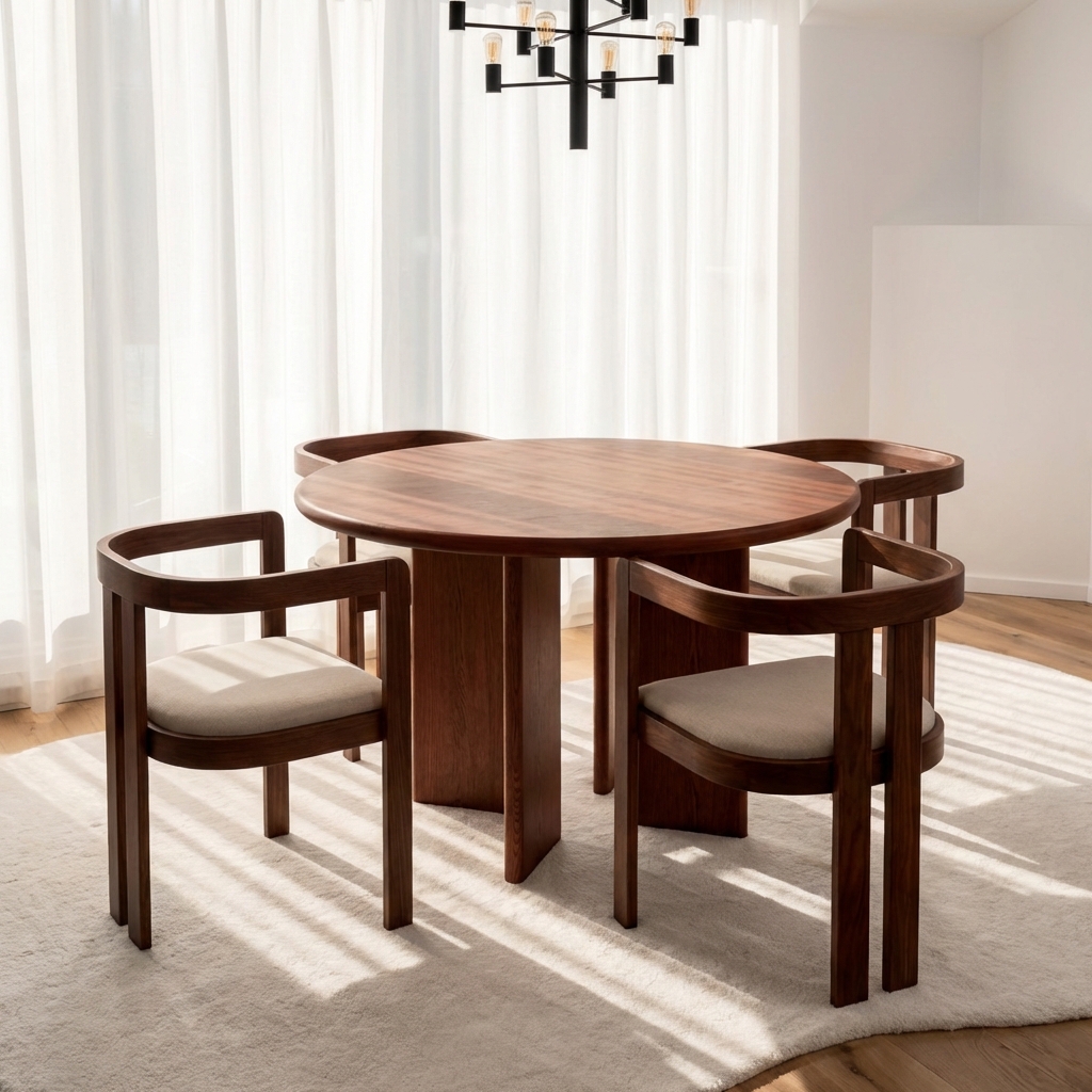 Sleepo Collection Callum Karmstol Valnöt/Vit