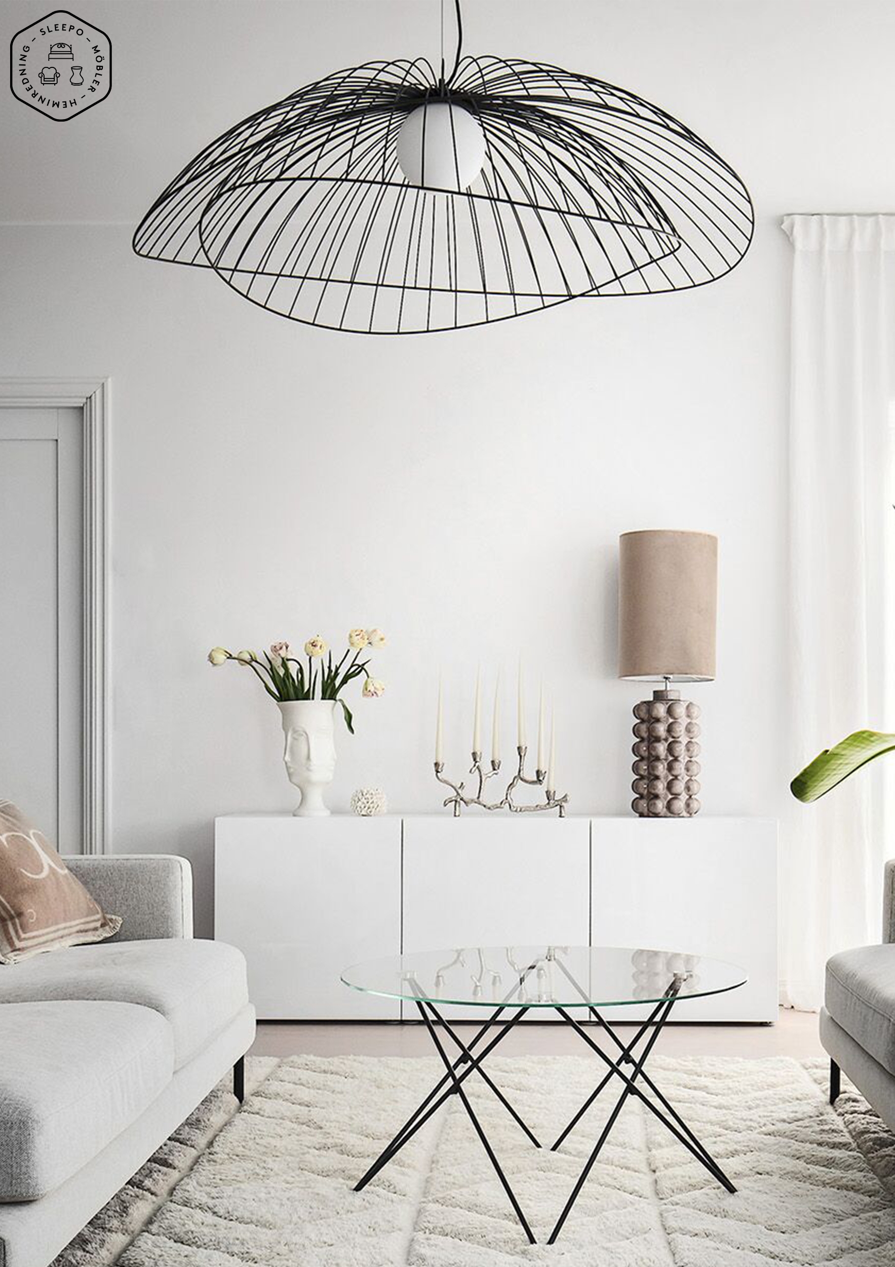 Globen Lighting Ray Taklampa Svart Ø70