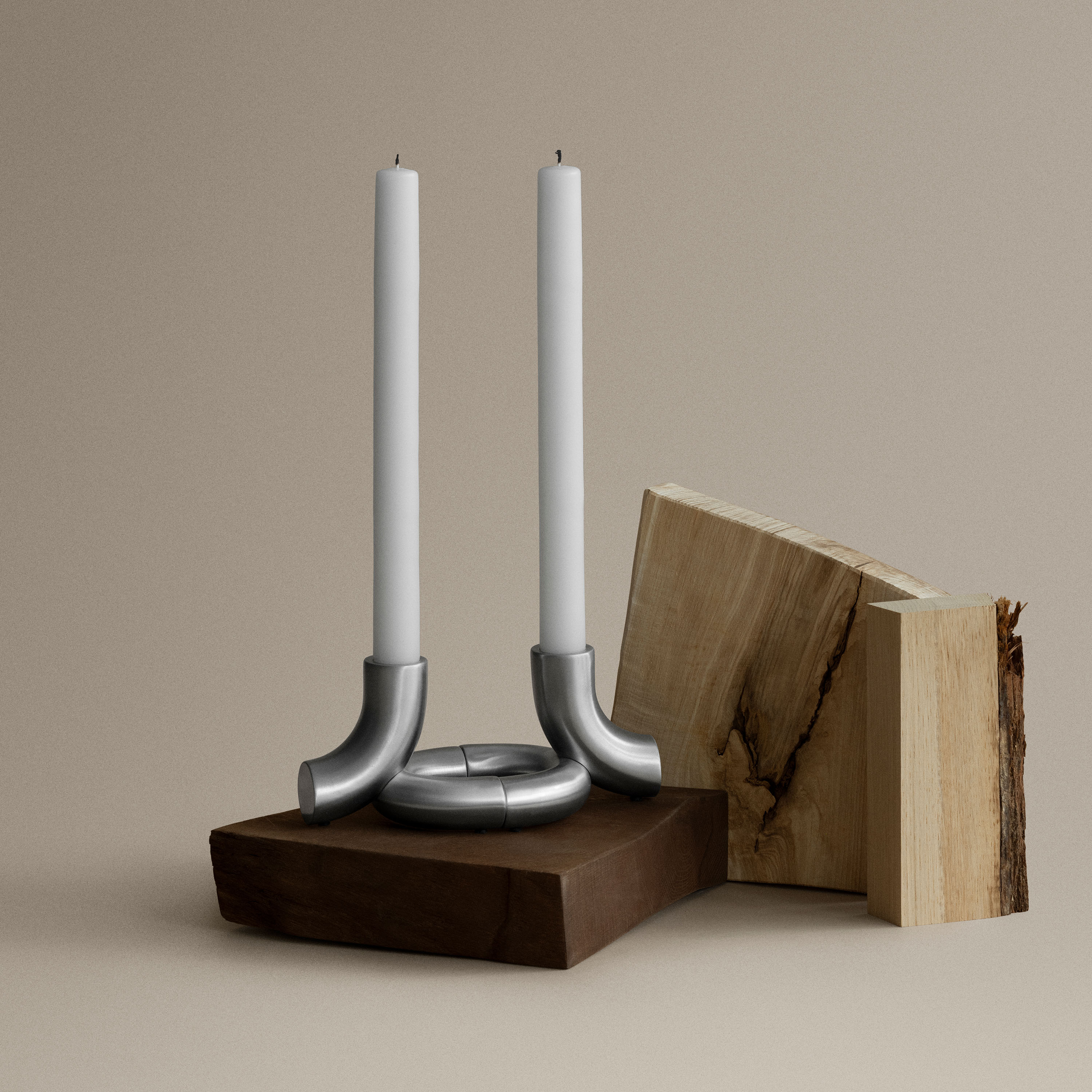 Blomus Doodle Ljusstake Matt Silver 2-pack