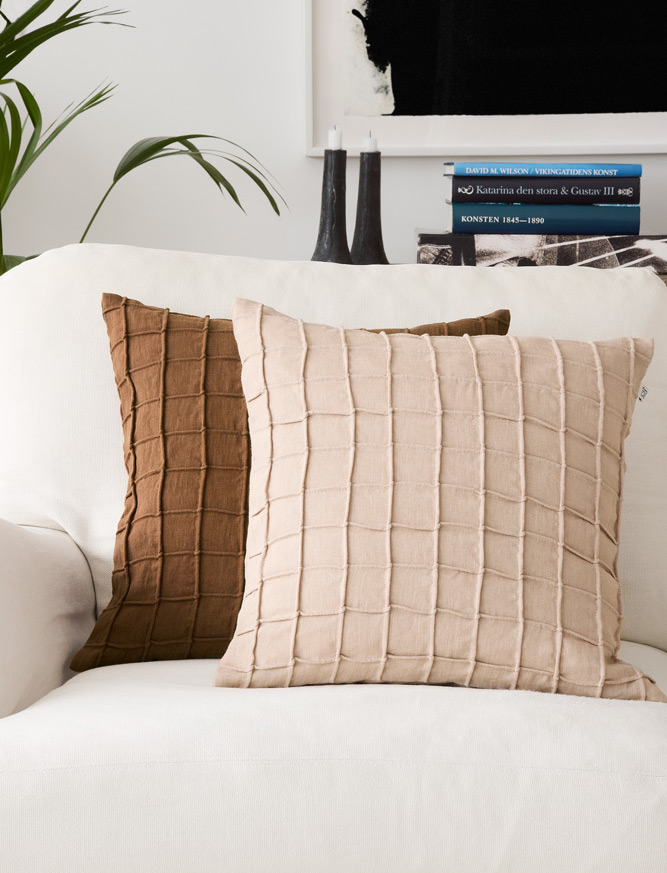 Chhatwal &amp; Jonsson Jammu Kissenbezug Leinen Tan 50x50