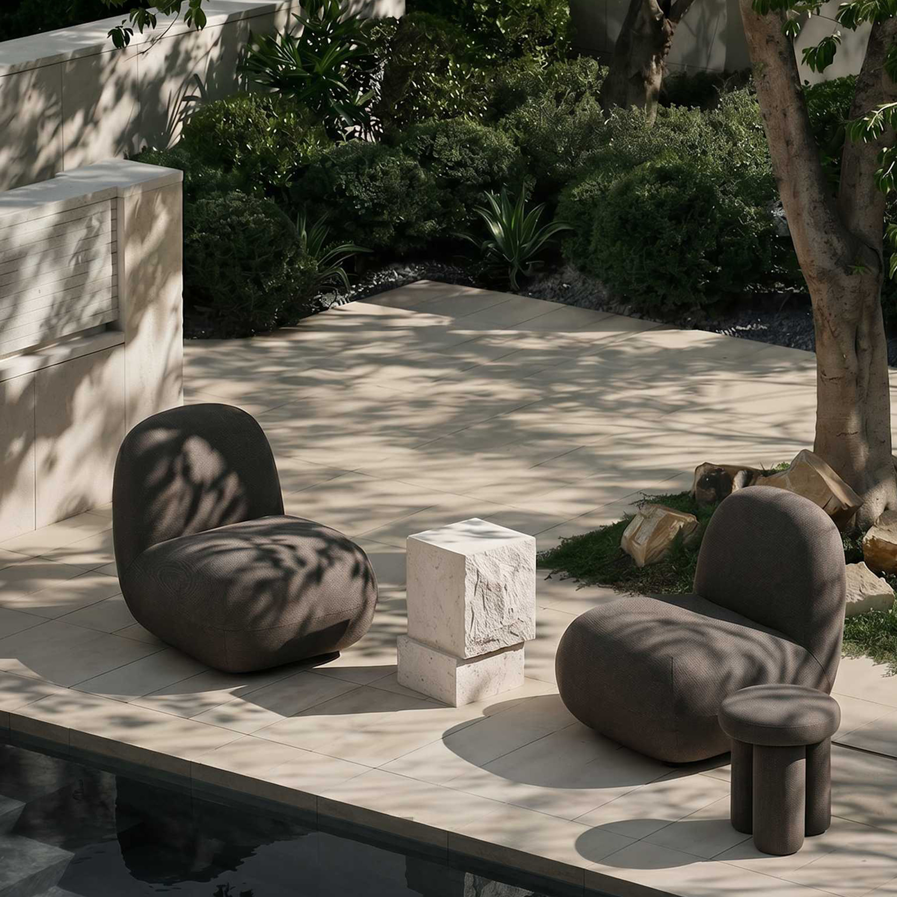 101 Copenhagen Toe Flat Loungestol Stone Gray