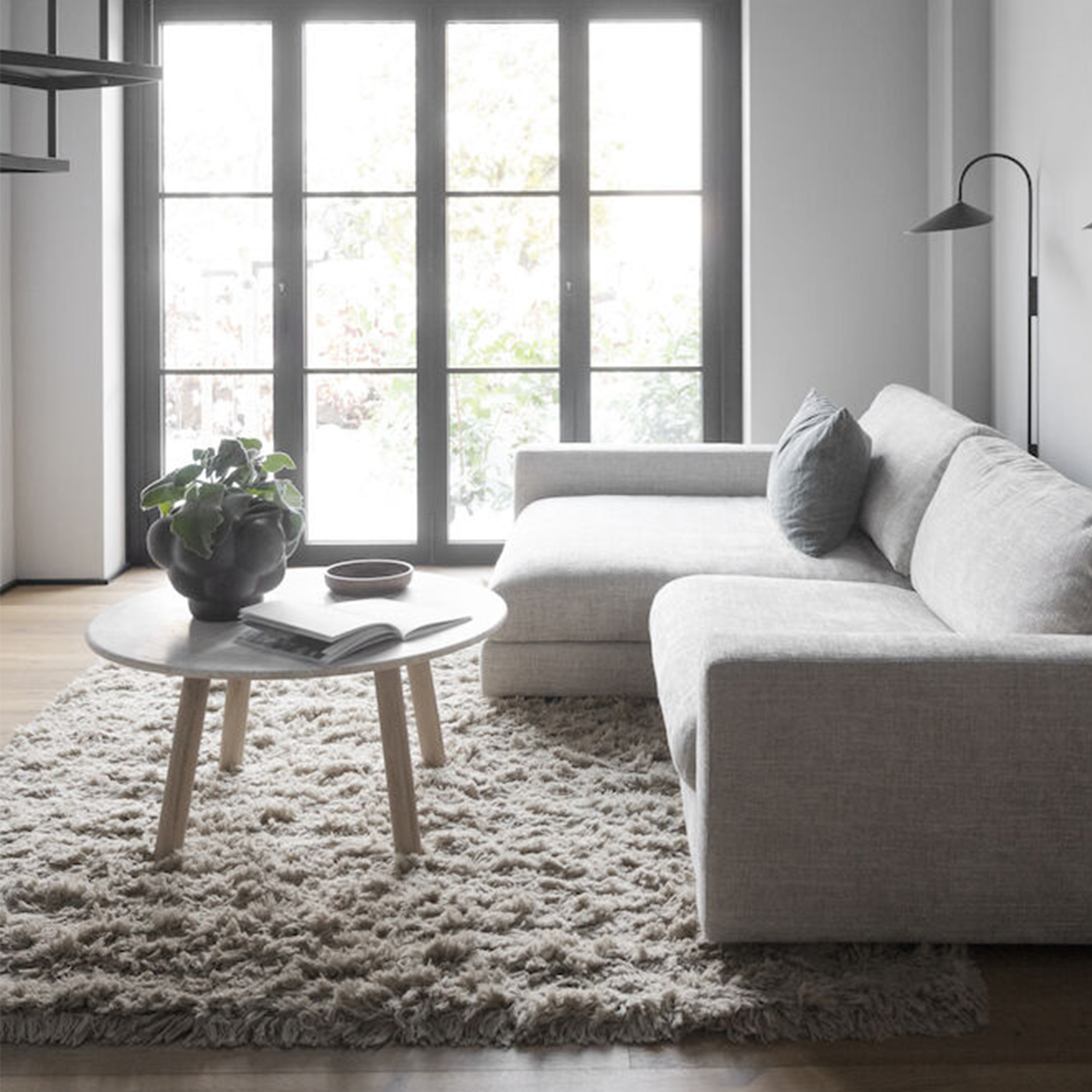 Rowico Home Duncan 3-sits Soffa Schäslong Vänster Ljusgrå