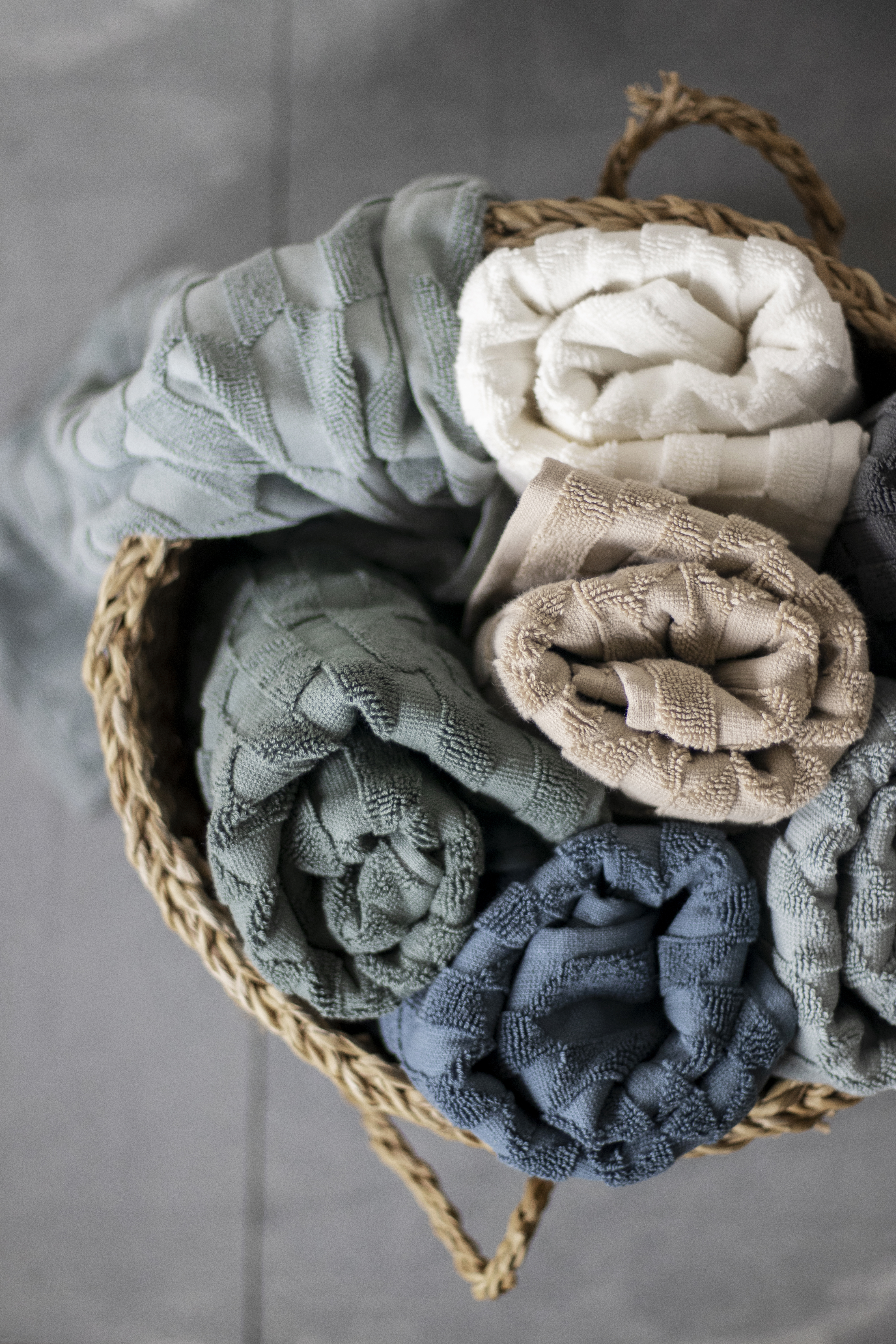 Mette Ditmer Geo Handduk Offwhite 70x133