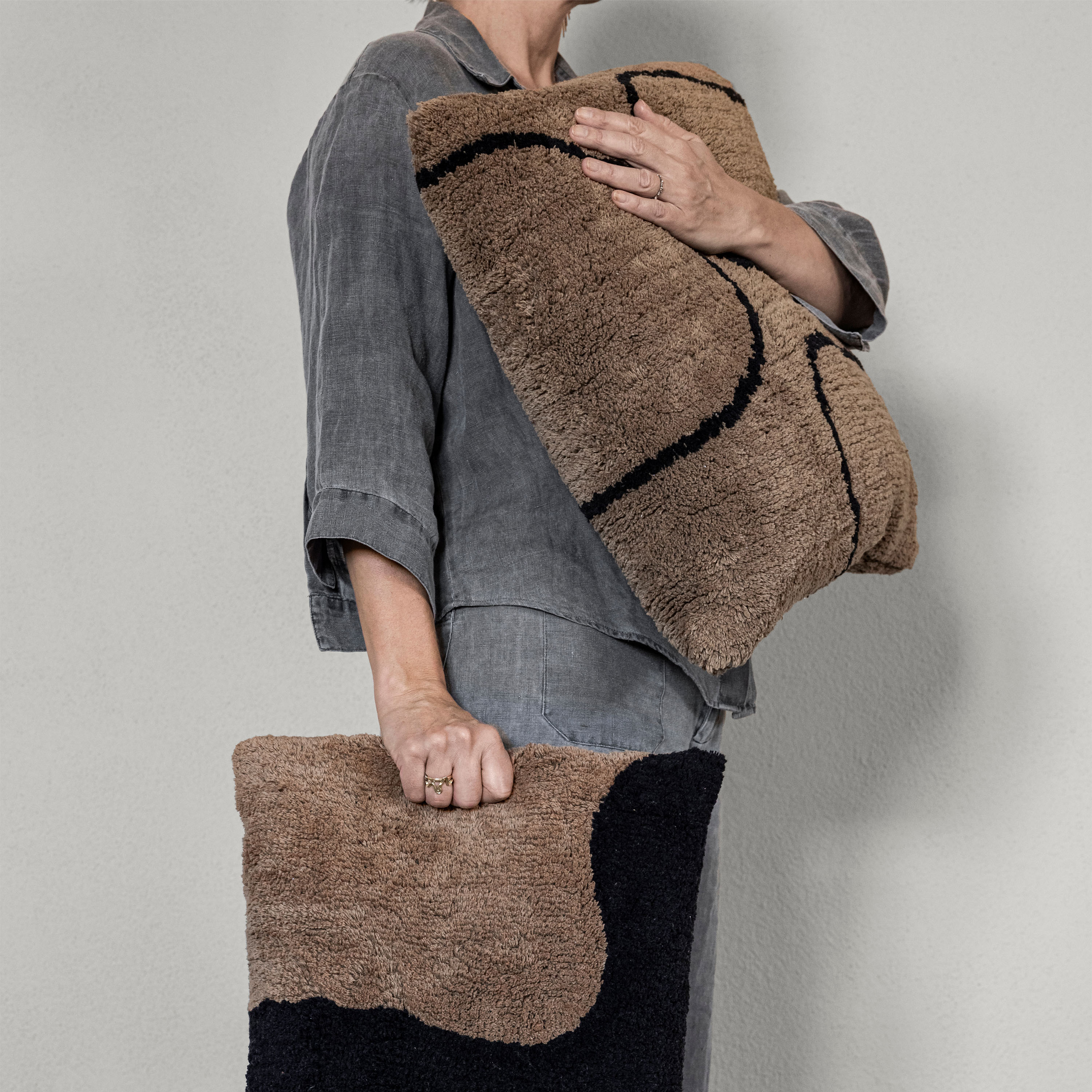 Mette Ditmer Shadow Kissenbezug Braun 50x50