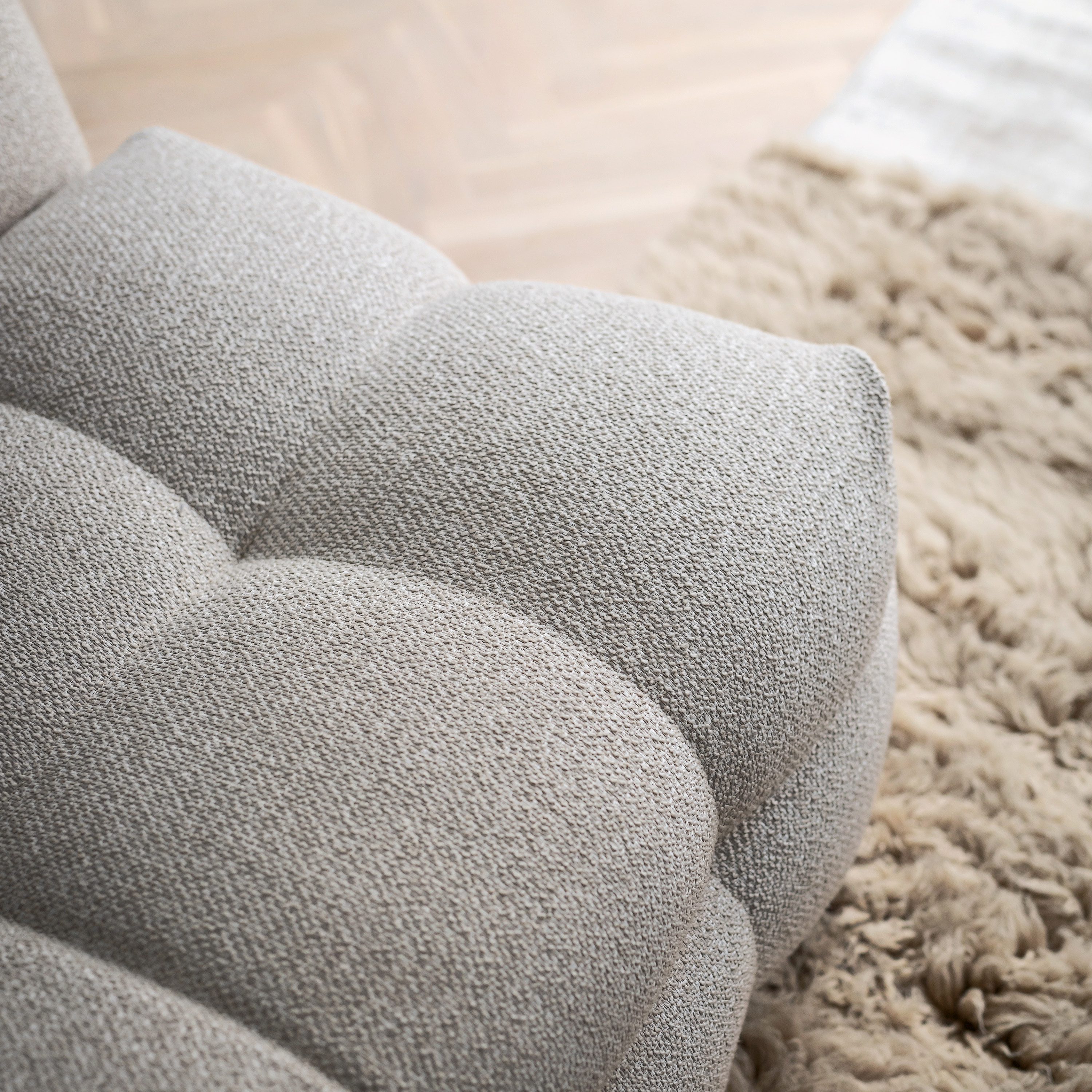 Sleepo Collection Billie Sittpuff Beige Bouclé Large