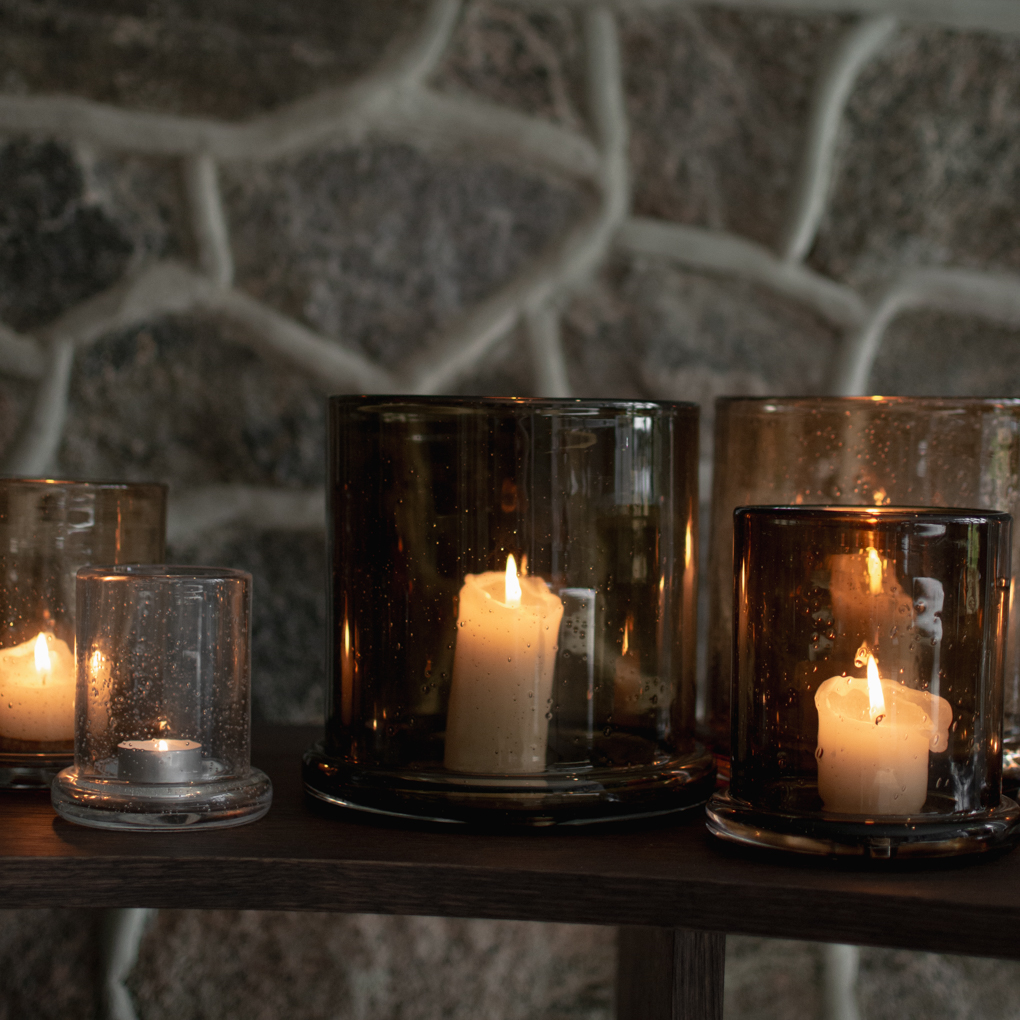 DBKD Bubble Kynttilälyhty Brown Large