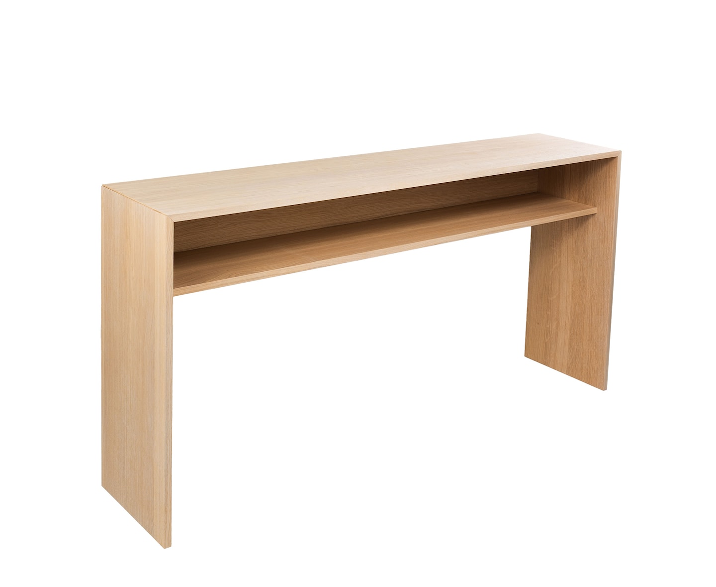Esme Konsollbord med Hylle Hvitoljet Eik 160cm