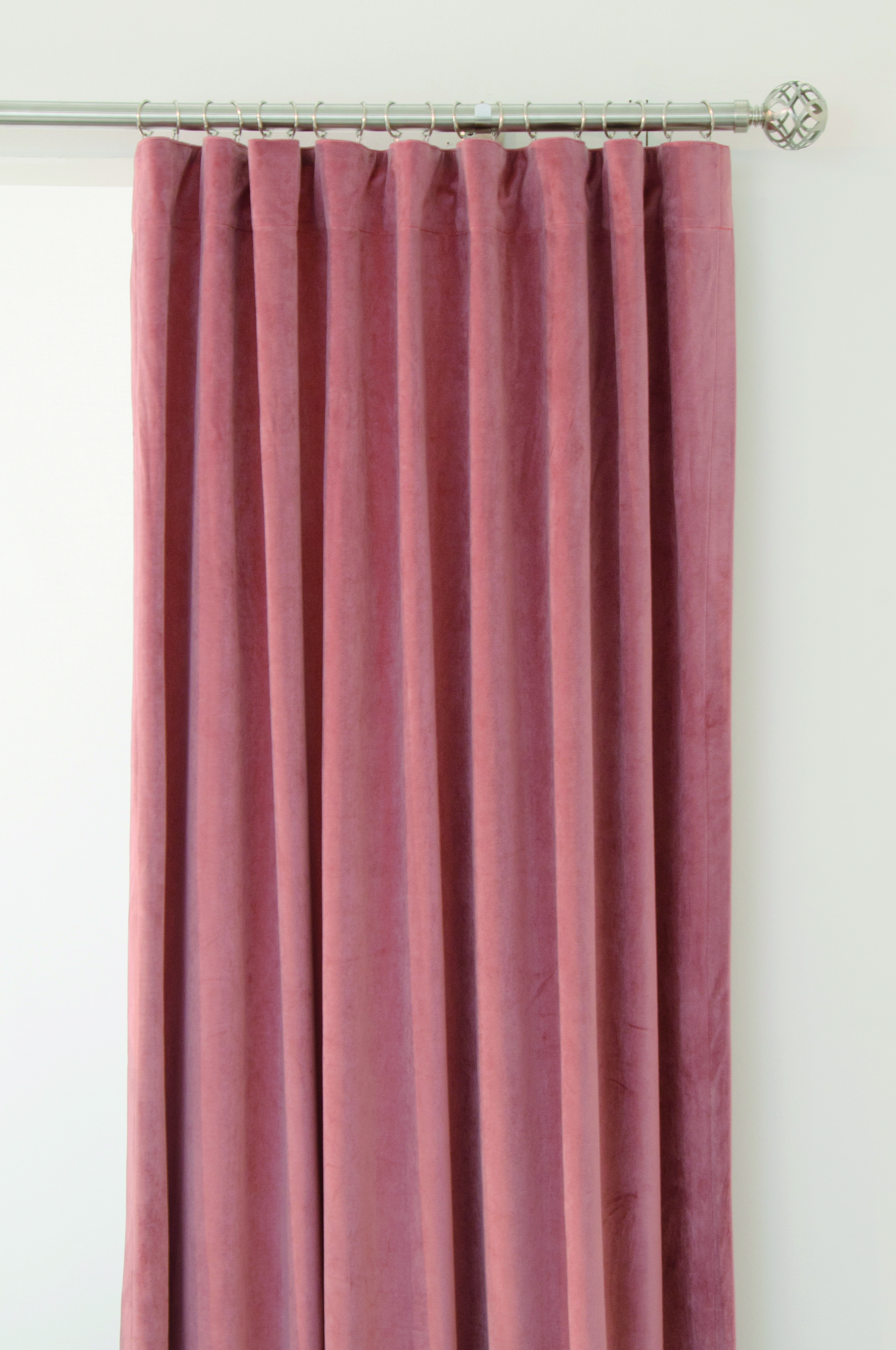 Hasta Home - Ljuva Gardinlängd Sammet Gammelrosa 250cm