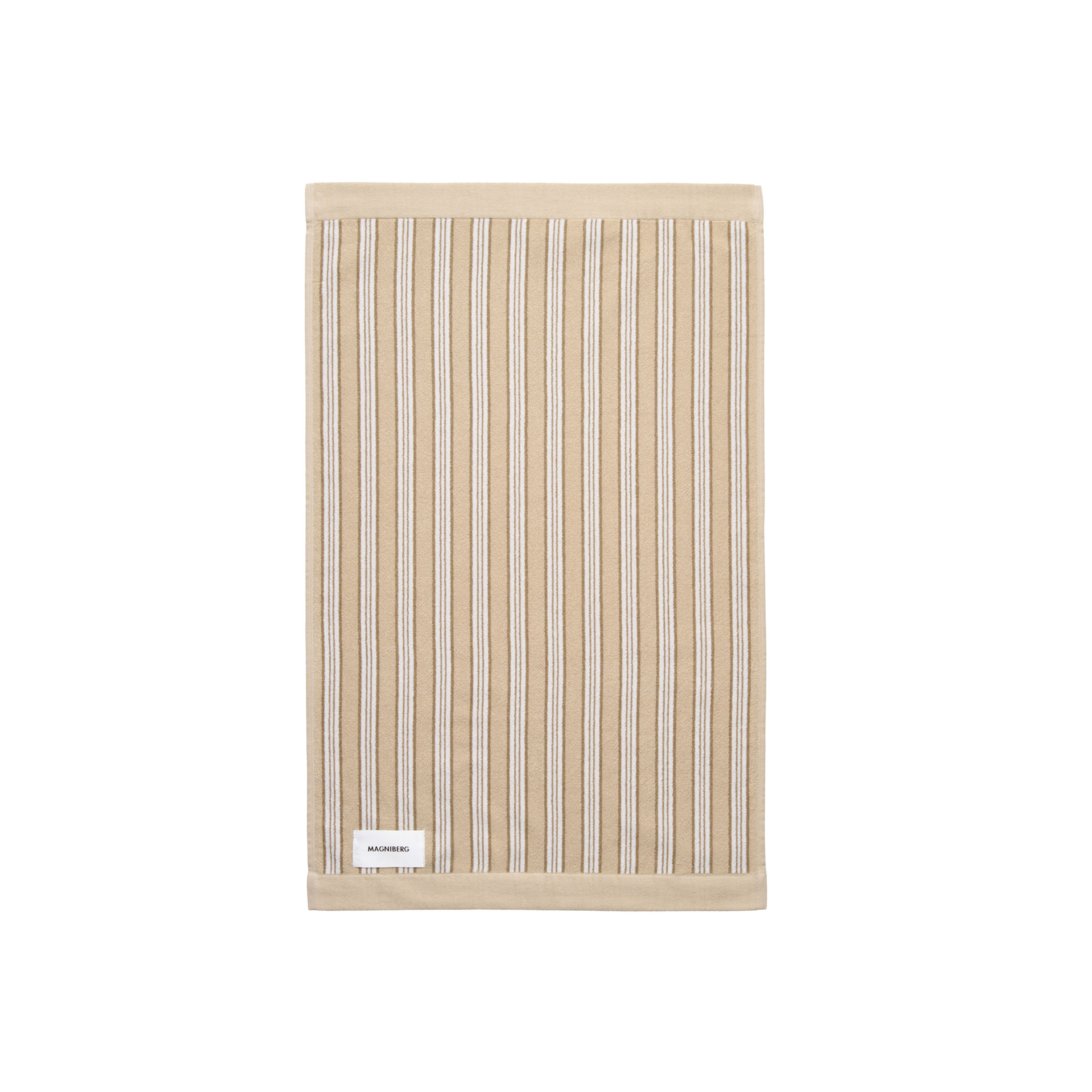 Wall Street Håndkle Stripe Medium Beige 50x80