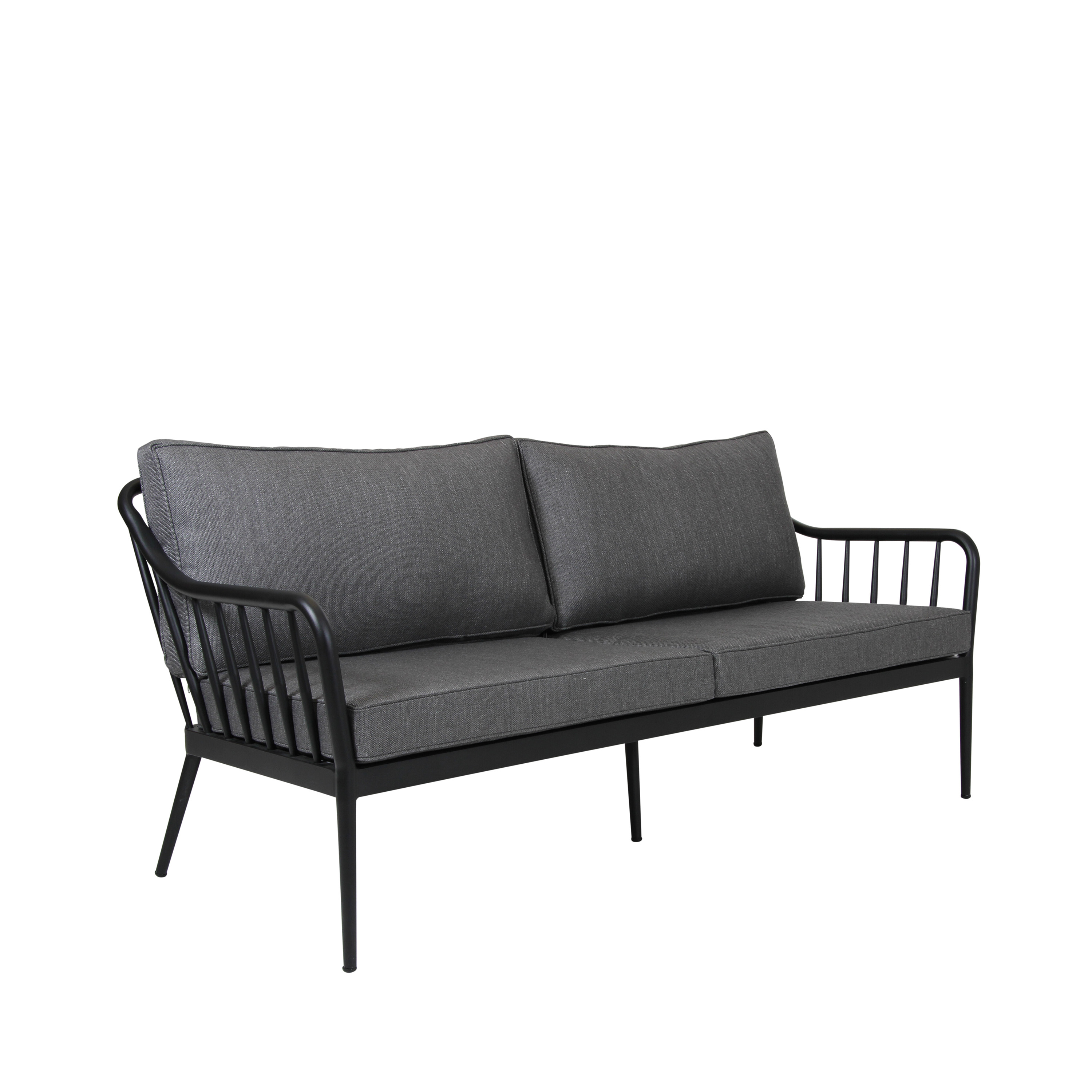 Brafab - Coleville 3-sits Soffa Svart/Grå