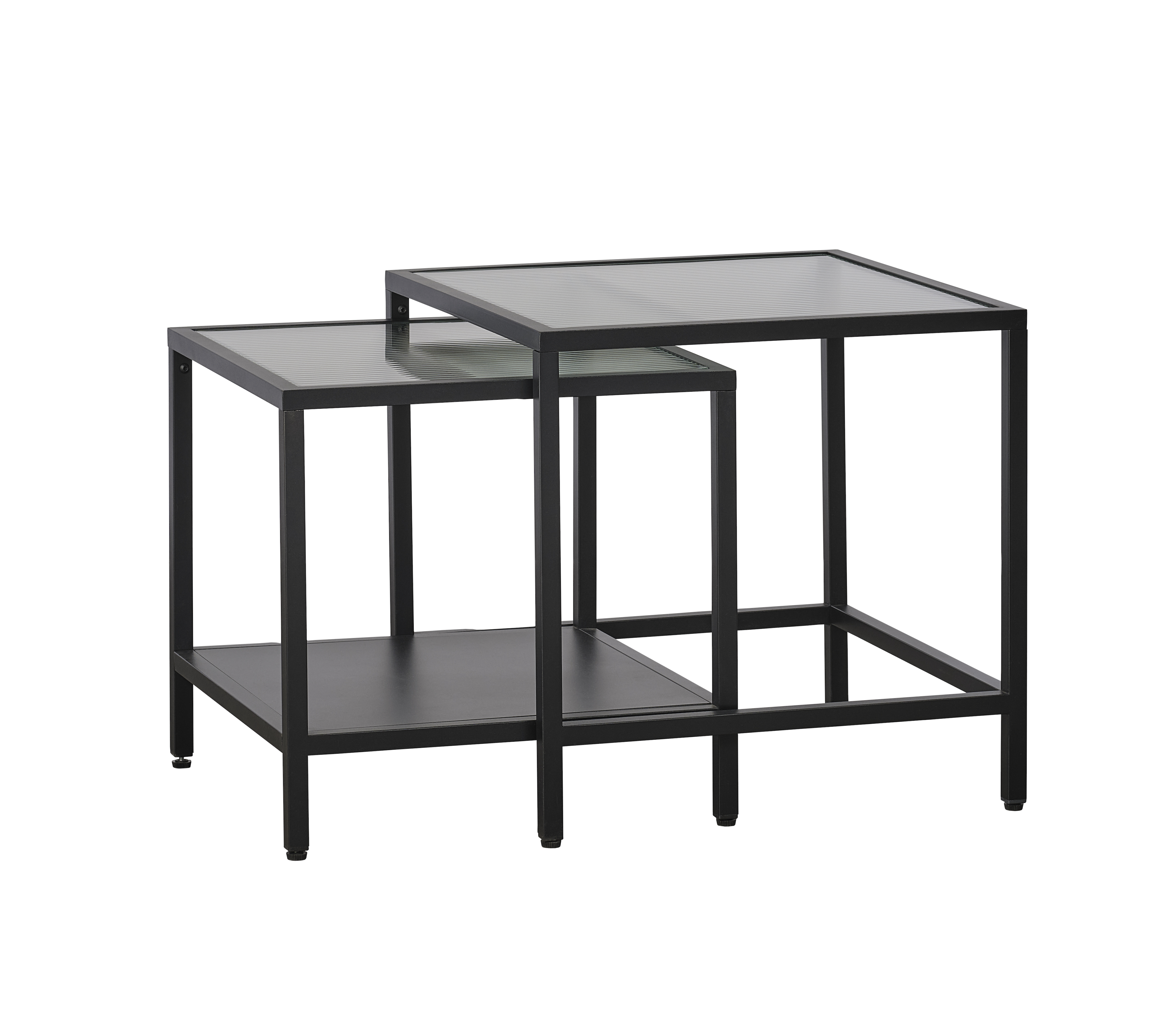 Nordic Home - Cora Sidebord Svart Lite 2-pakning - Salongbord