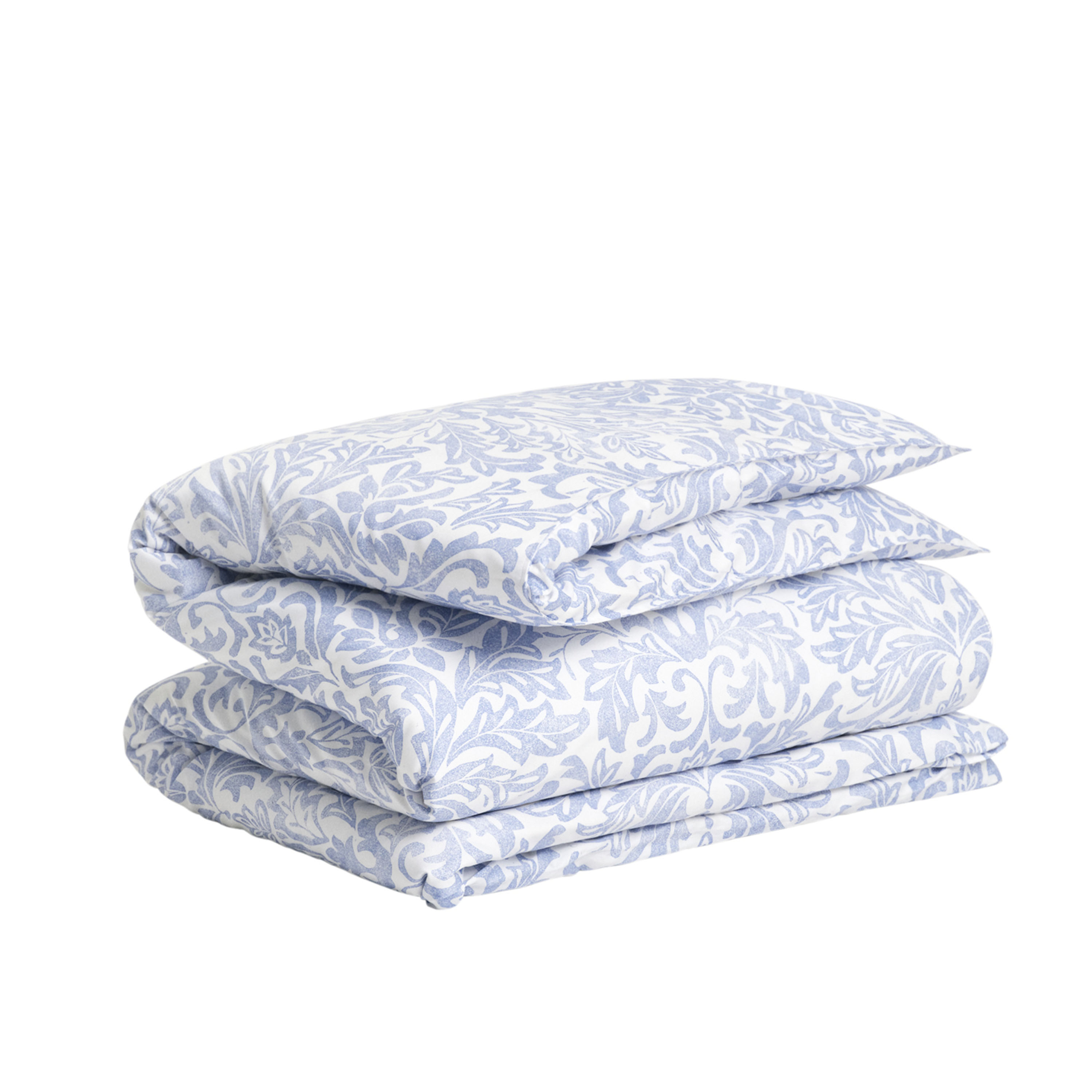 Leaf Medallion Print Dynetrekk Faded Denim 150x210