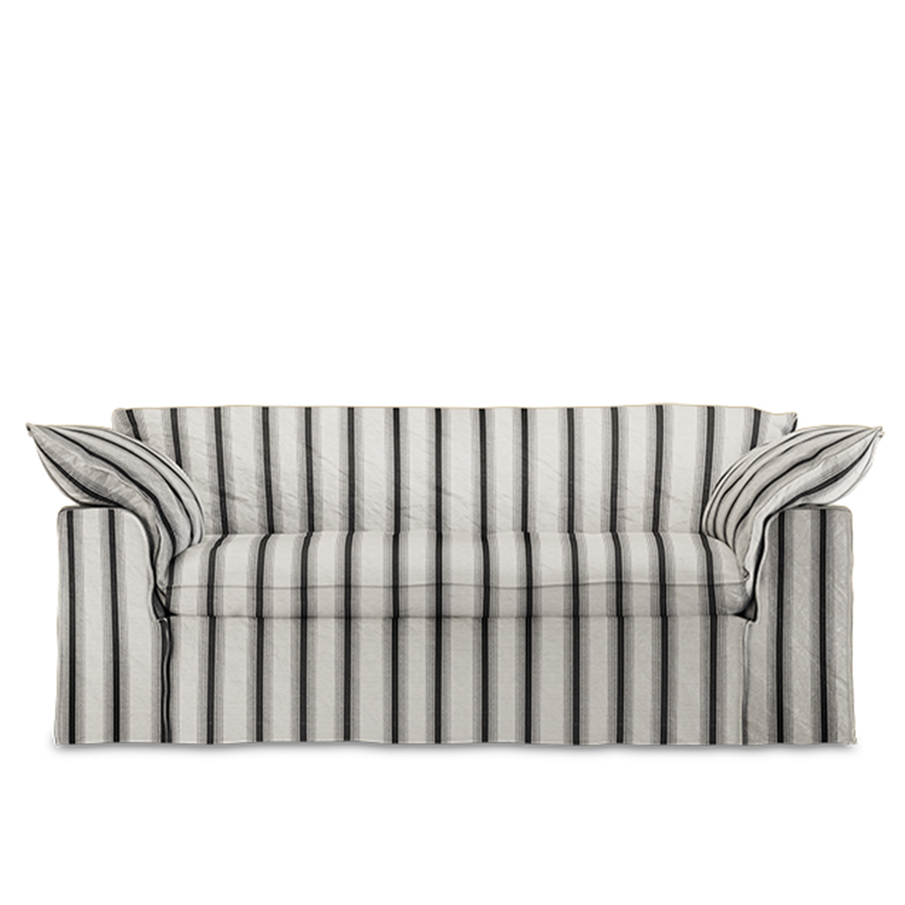 HKliving - Nomad Sofa Rocco/Chalkstripe 204cm - Weiß - Sofas