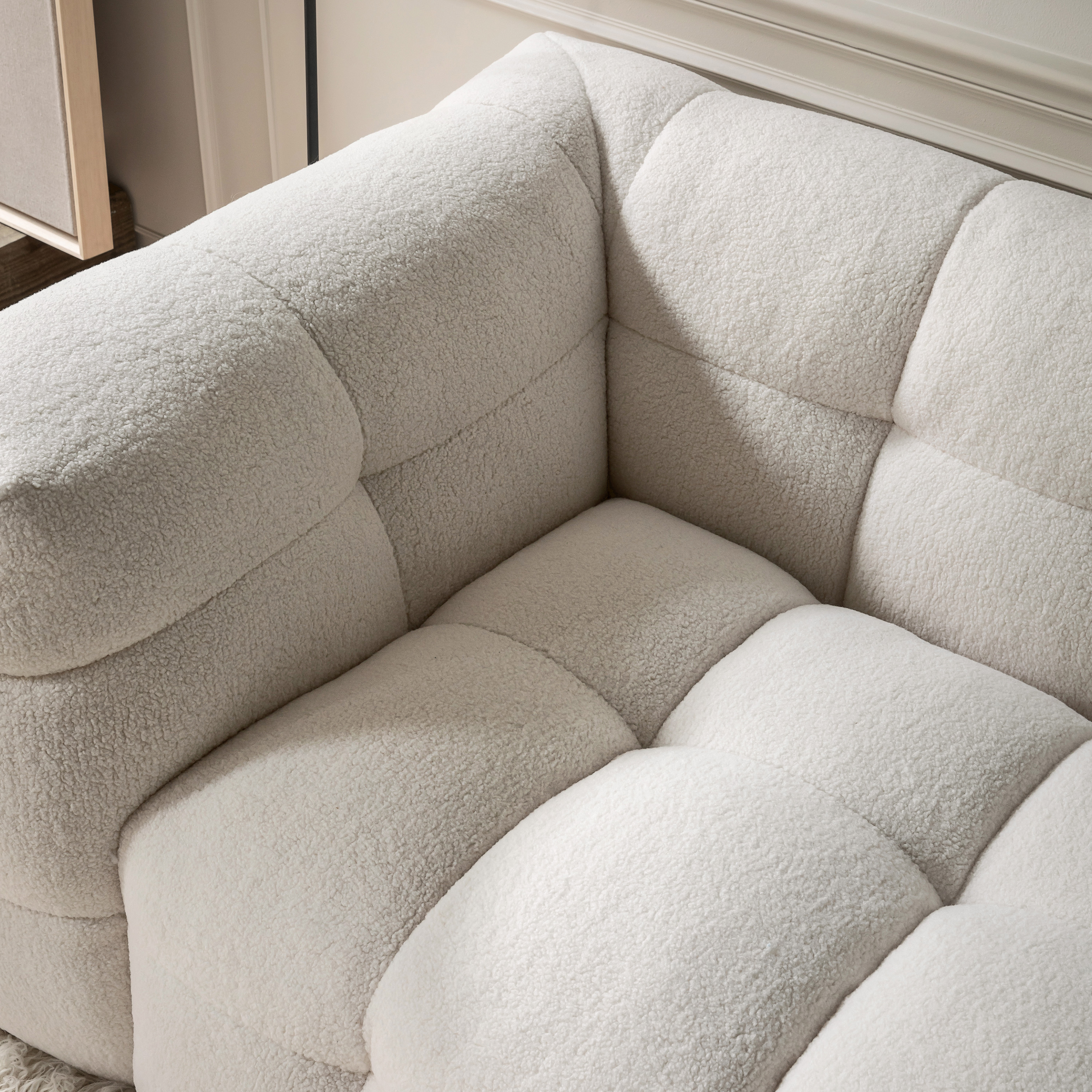 Sleepo Collection Billie 3-sits Soffa Creme Teddy