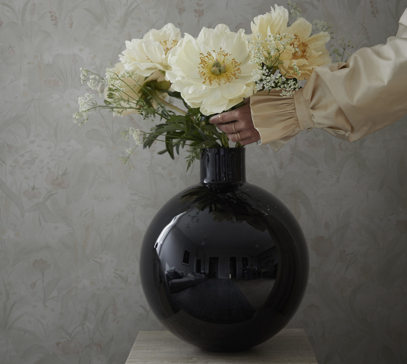 Skruf Pallo Vas Svart 42cm