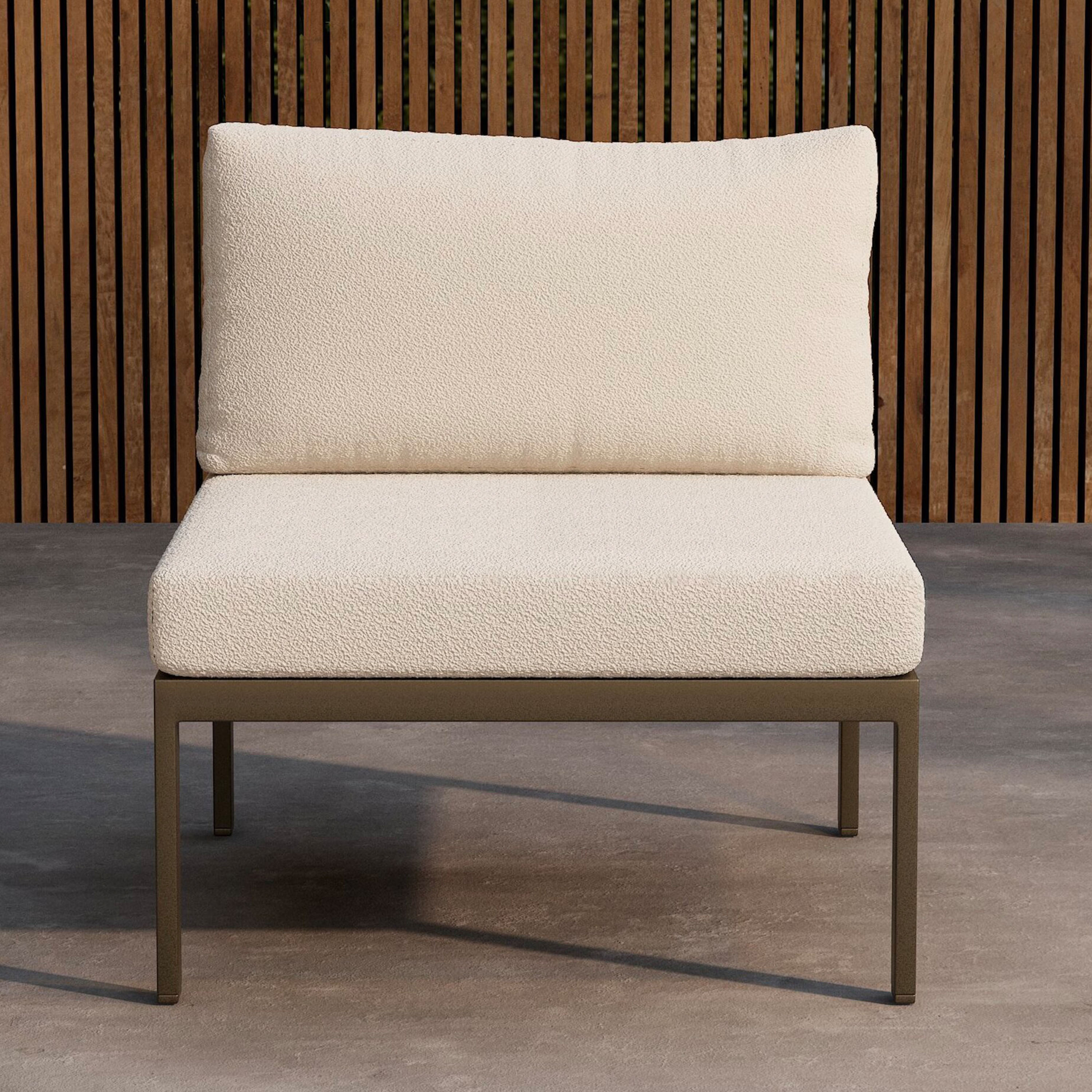 Venture Home Copacabana Mittmodul Brown/White Bouclé