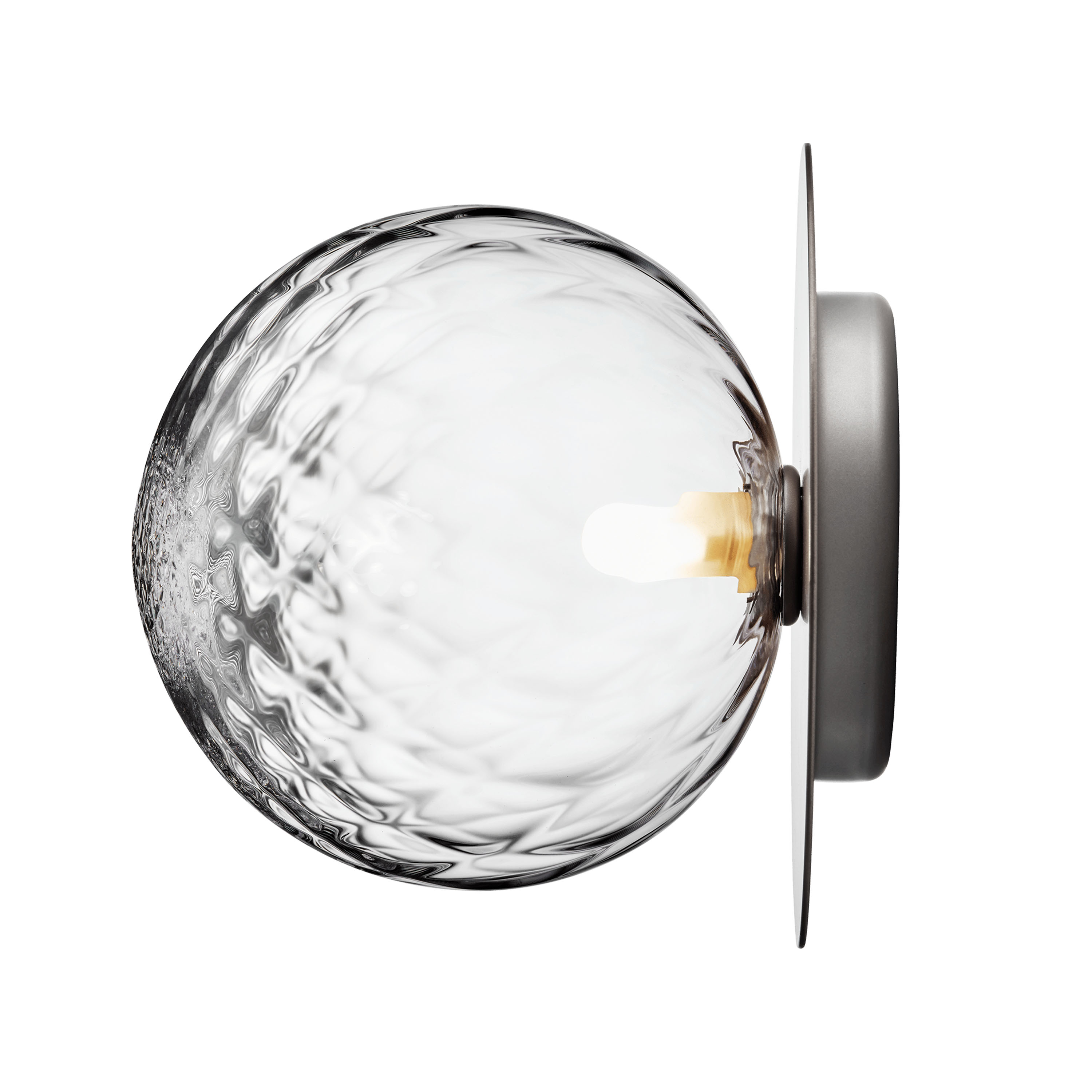 Nuura Liila 1 Vägg-/taklampa Light Silver/Optic Clear Large