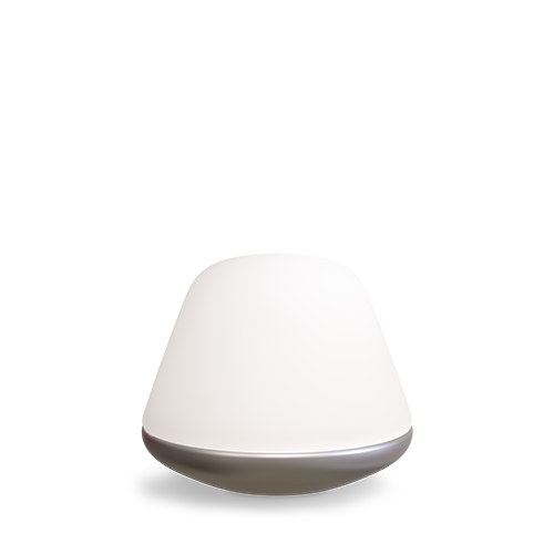 Bloom Tischlampe Ø20 Satin Silber/Opal