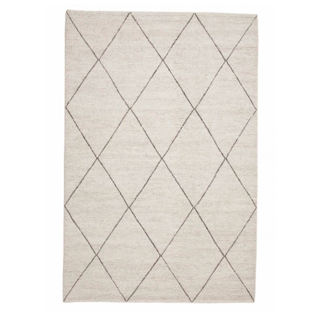 Blanca Ull/Viskosmatta White/Grey 200x300