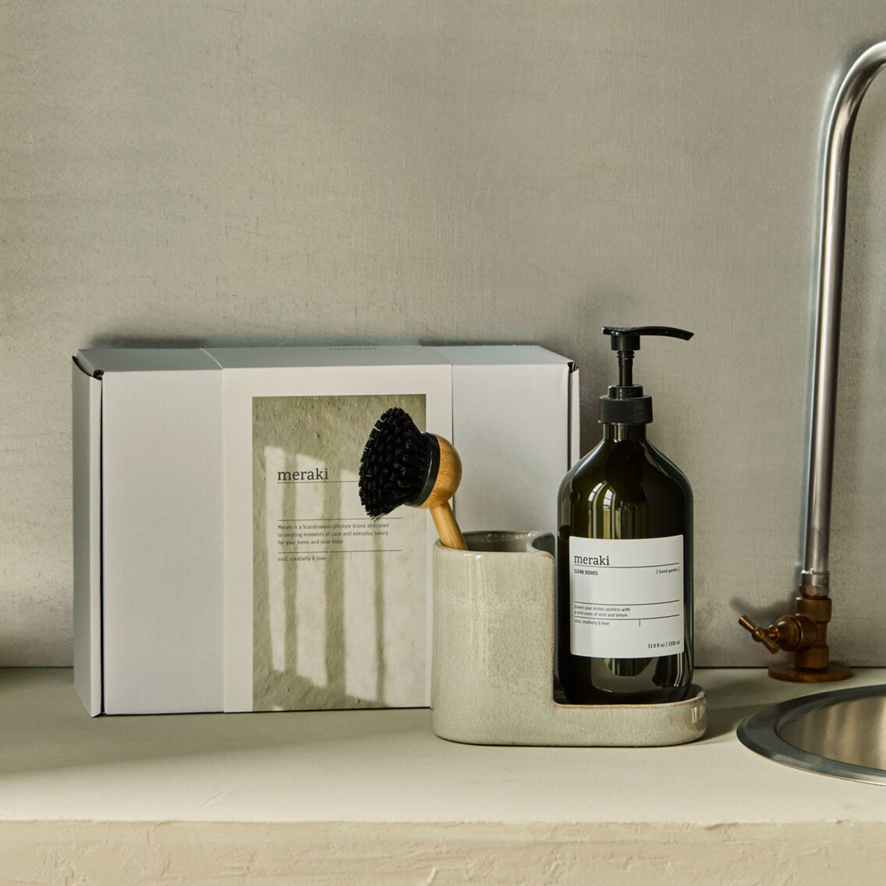 Meraki Forest Garden Gavesett Oppvask Grey 1000 ml