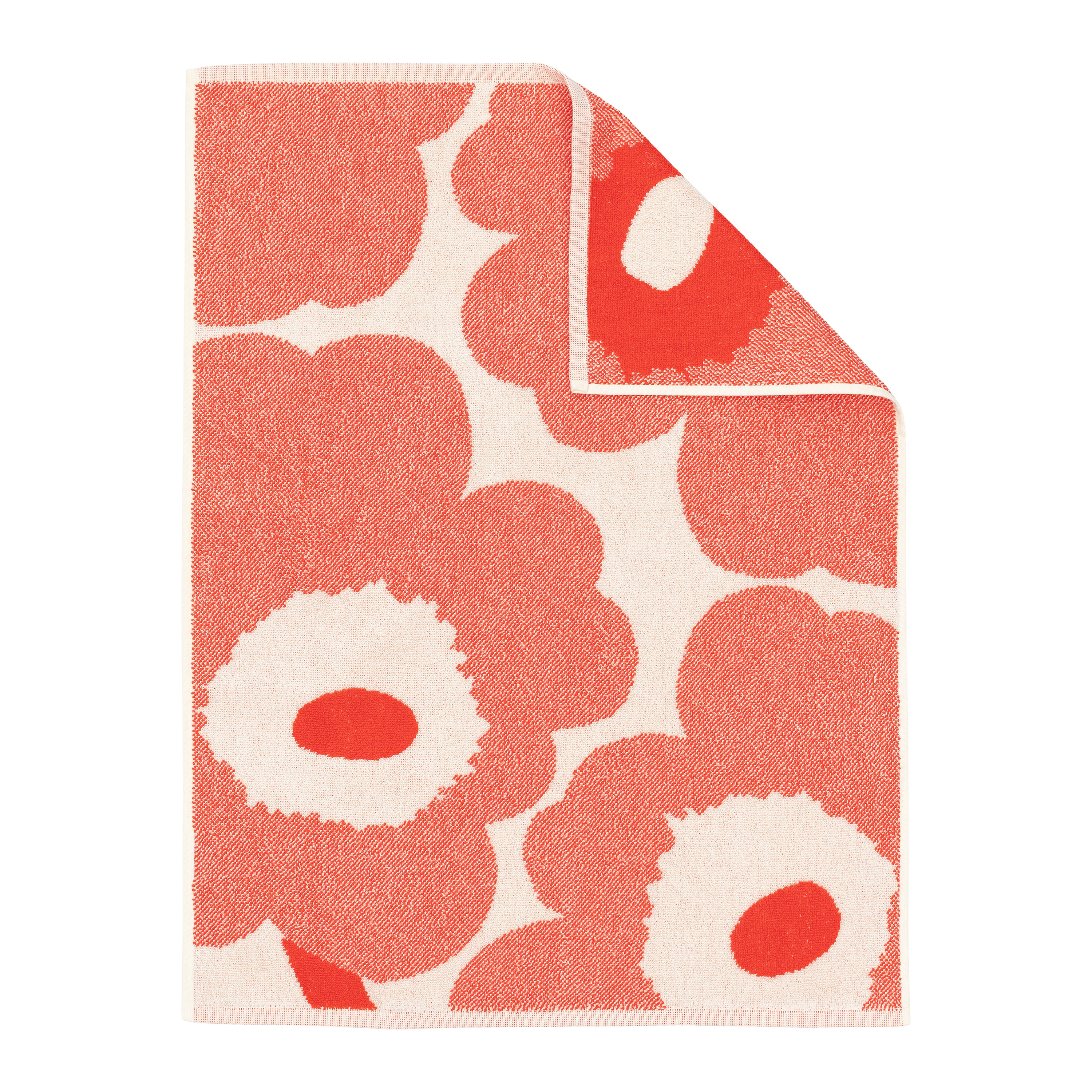 Marimekko Unikko Handduk Off White/Orange Red 50x70