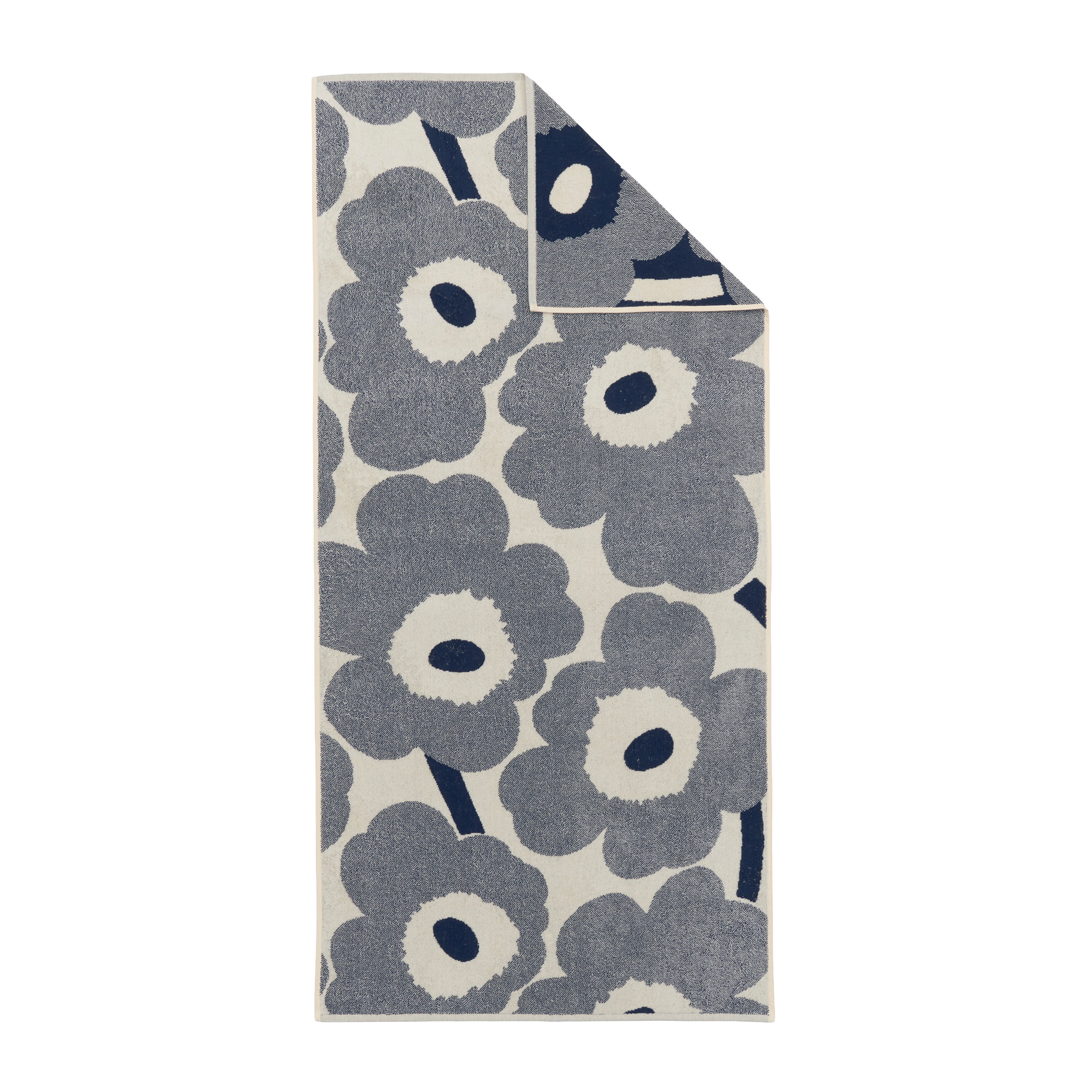 Unikko Håndkle Off White/Blueberry 70x150