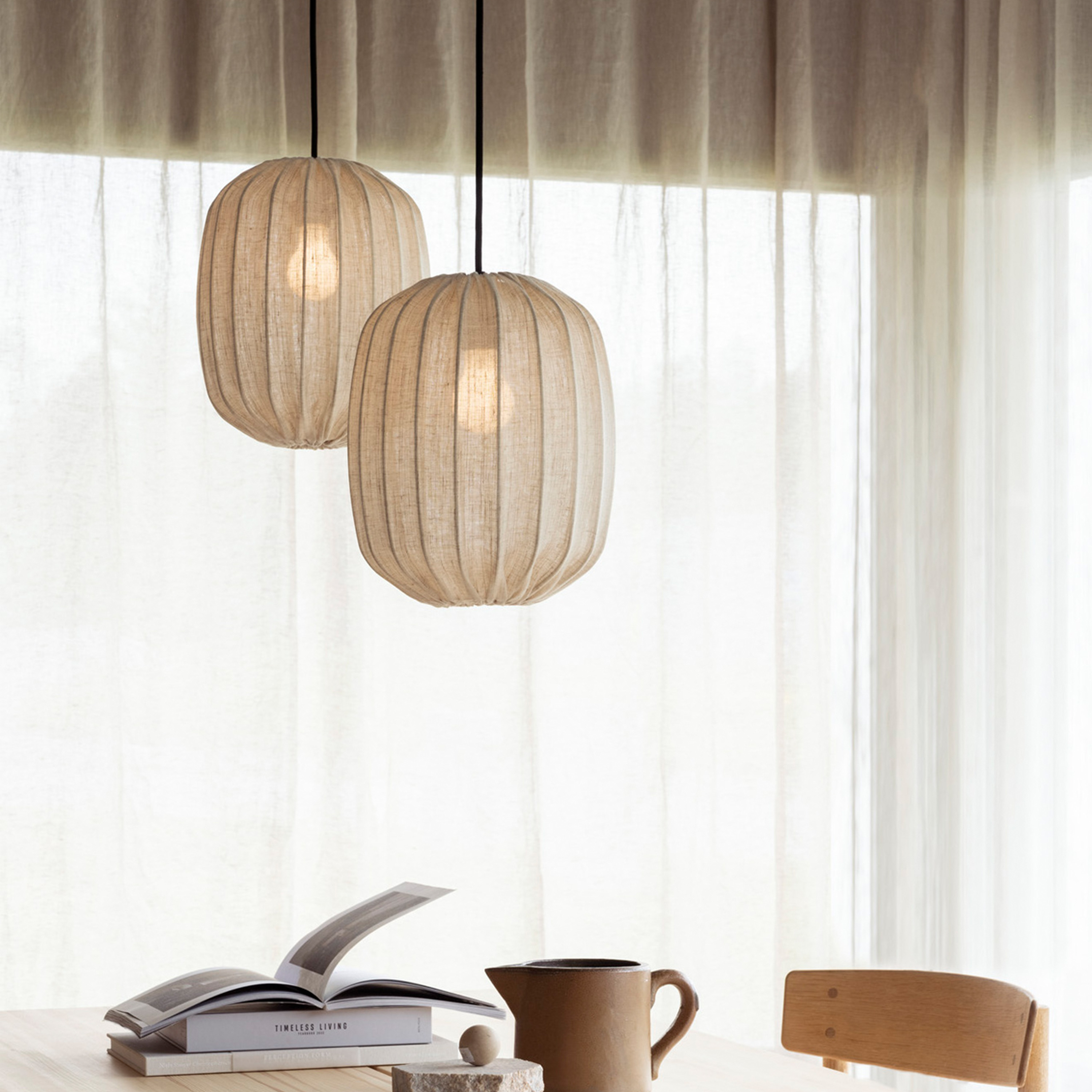 Watt &amp; Veke Prisma Lampeskjerm Linen Natural Ø25