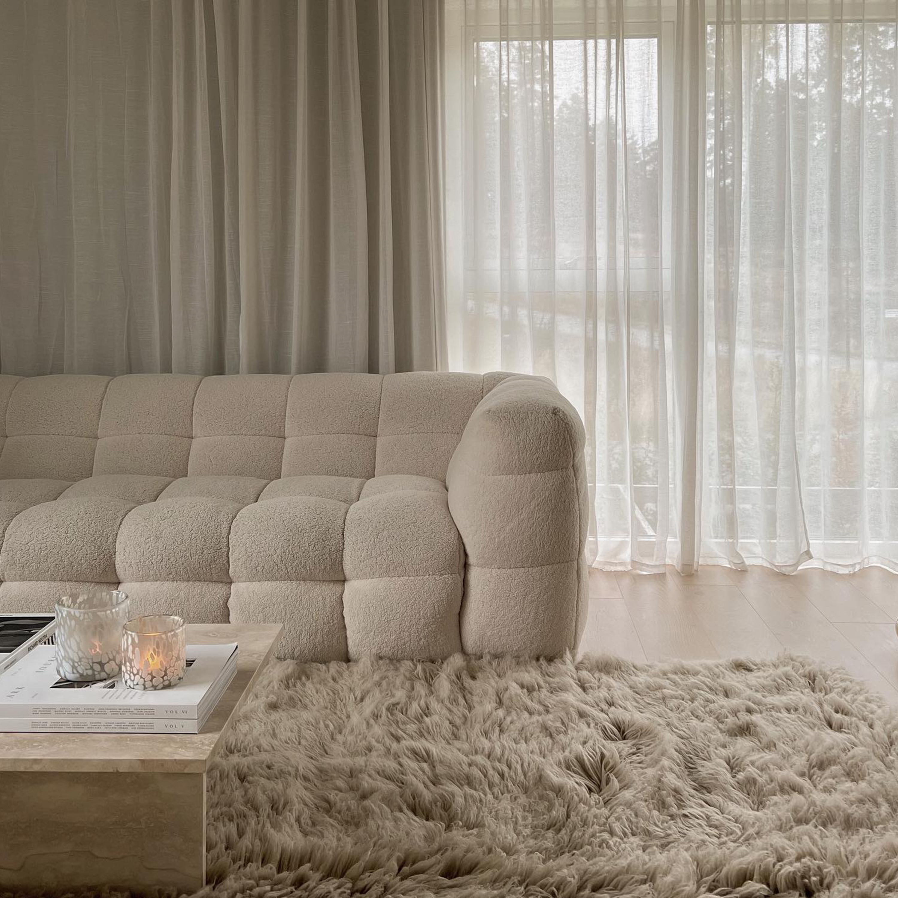 Sleepo Collection Billie 4-sits Soffa Creme Teddy