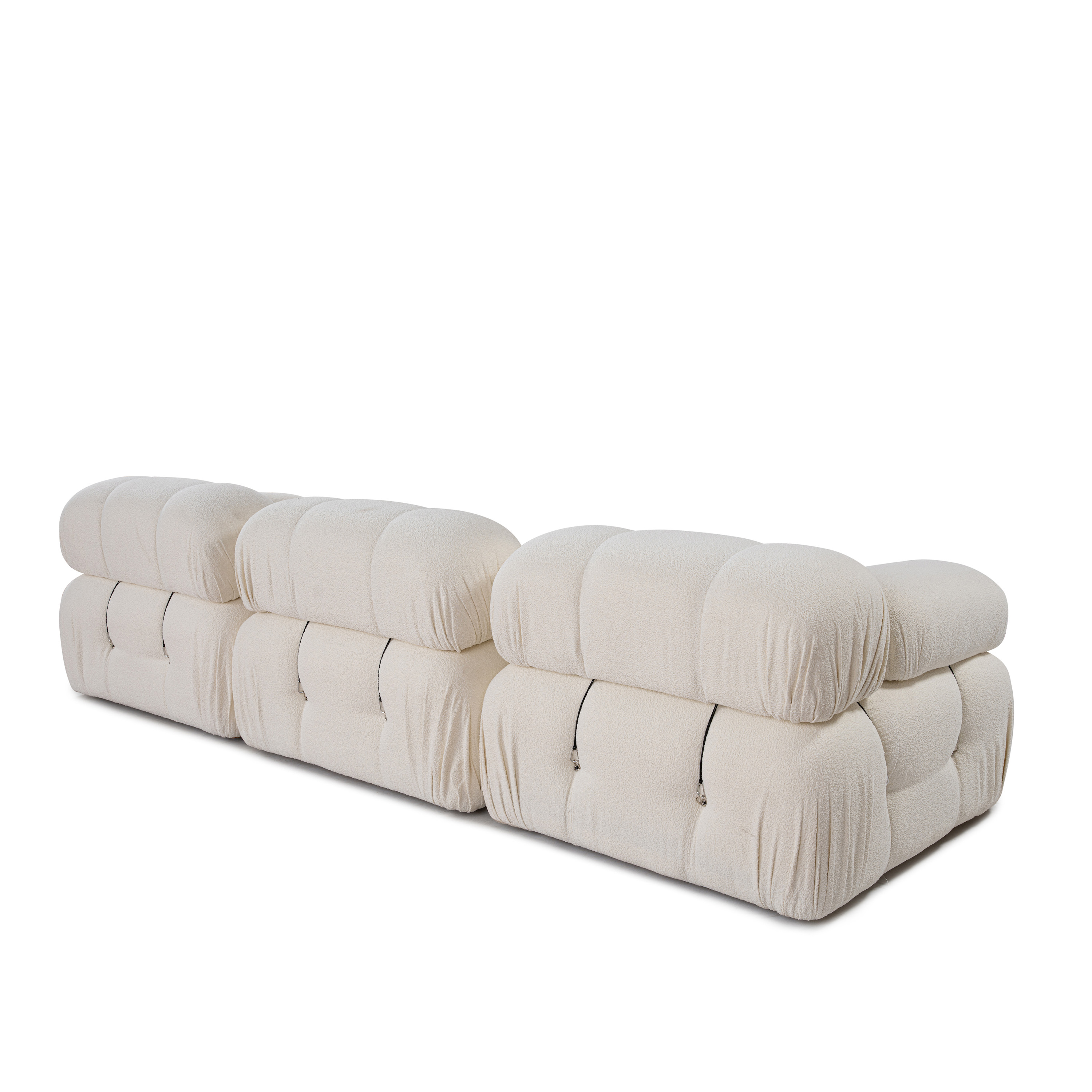 Sleepo Collection Blanca 3-istuttava Divaanisohva White Bouclé