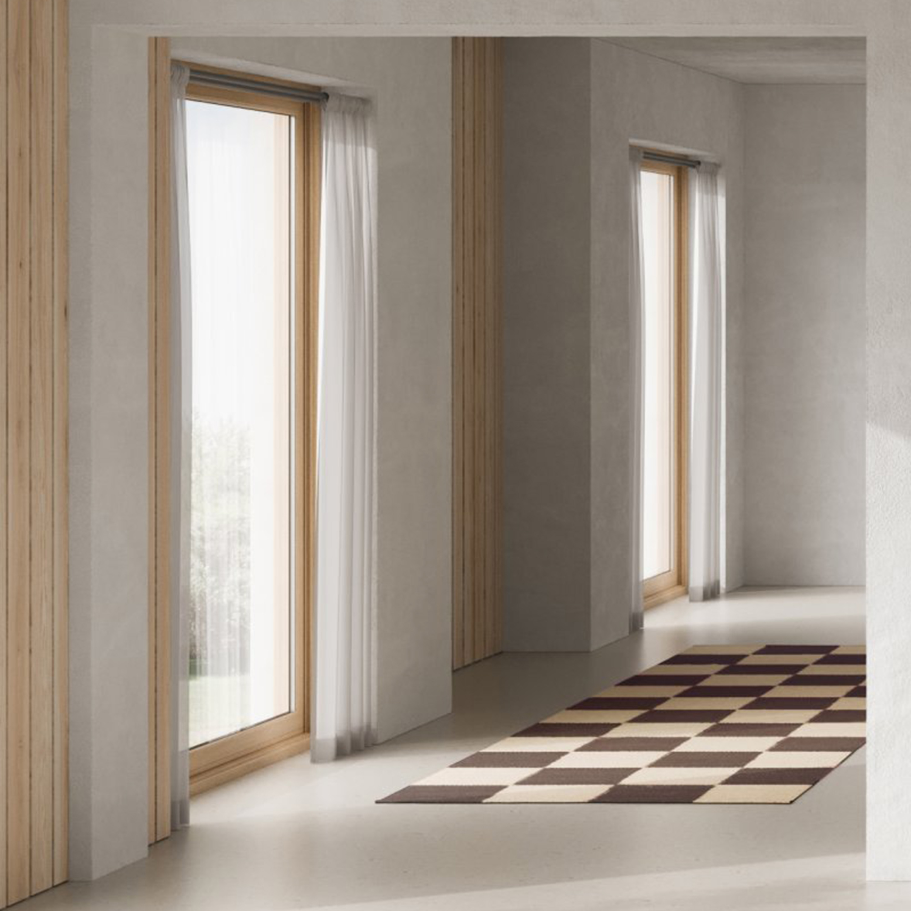 Classic Collection Square Gångmatta Svart/Natur 80x240