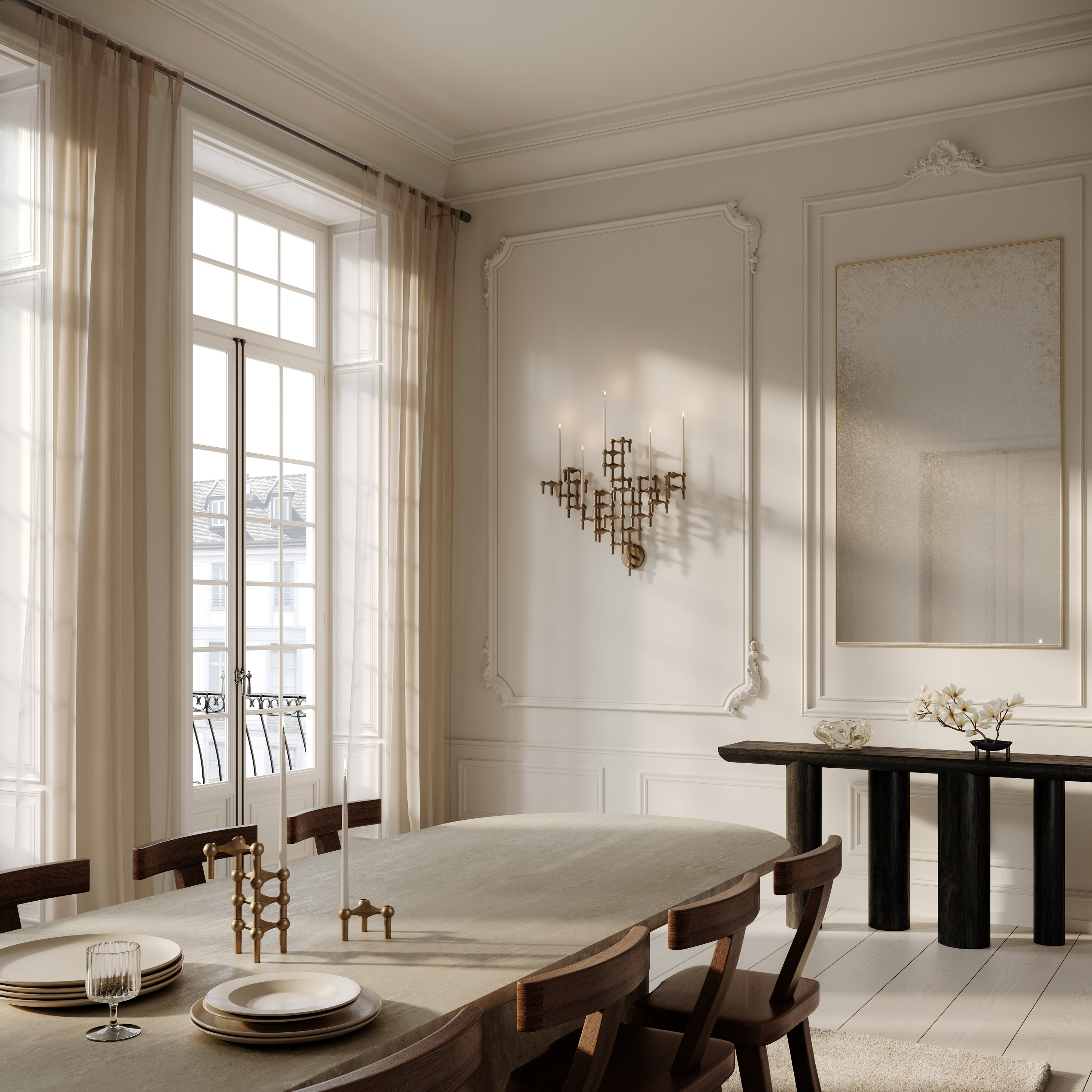 Stoff STOFF Nagel Lysestake Bronzed Brass 3-pakning