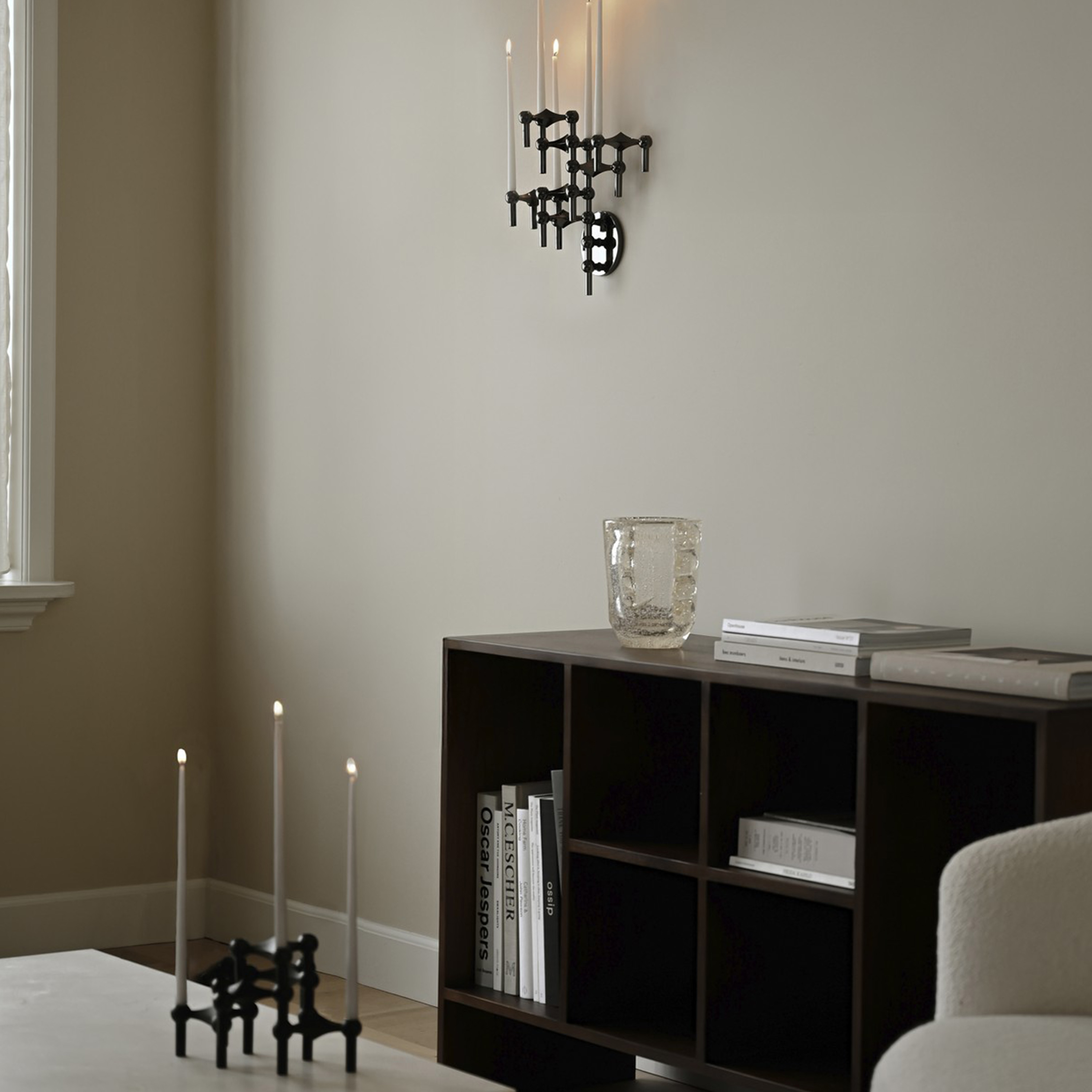 Stoff STOFF Nagel Väggljusstake Ljusstake Black Chrome