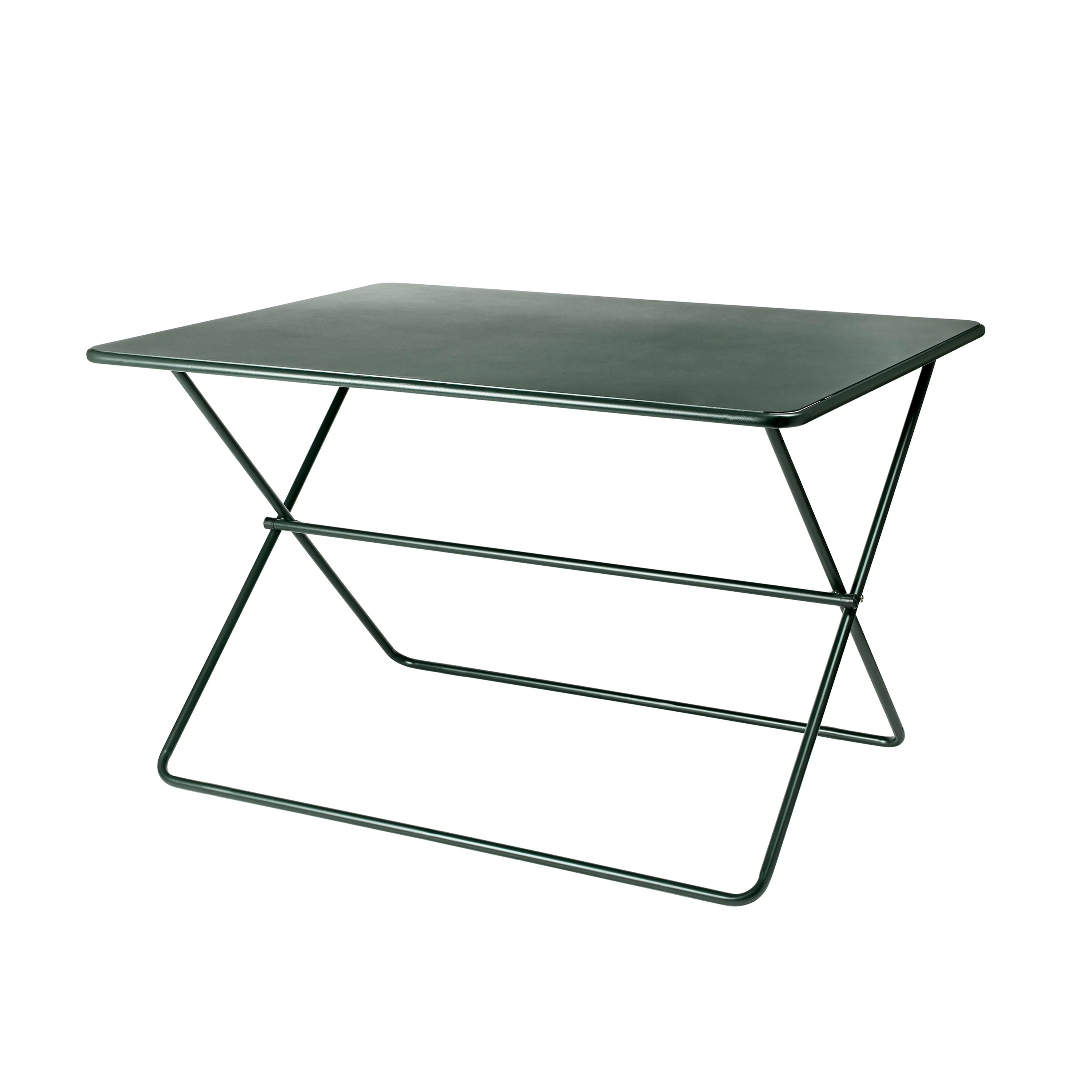 Broste Copenhagen - Eden Puutarhapöytä Forest Green 120cm Vihreä - Pulverlackerat Stål - Ulkoruokapöytä