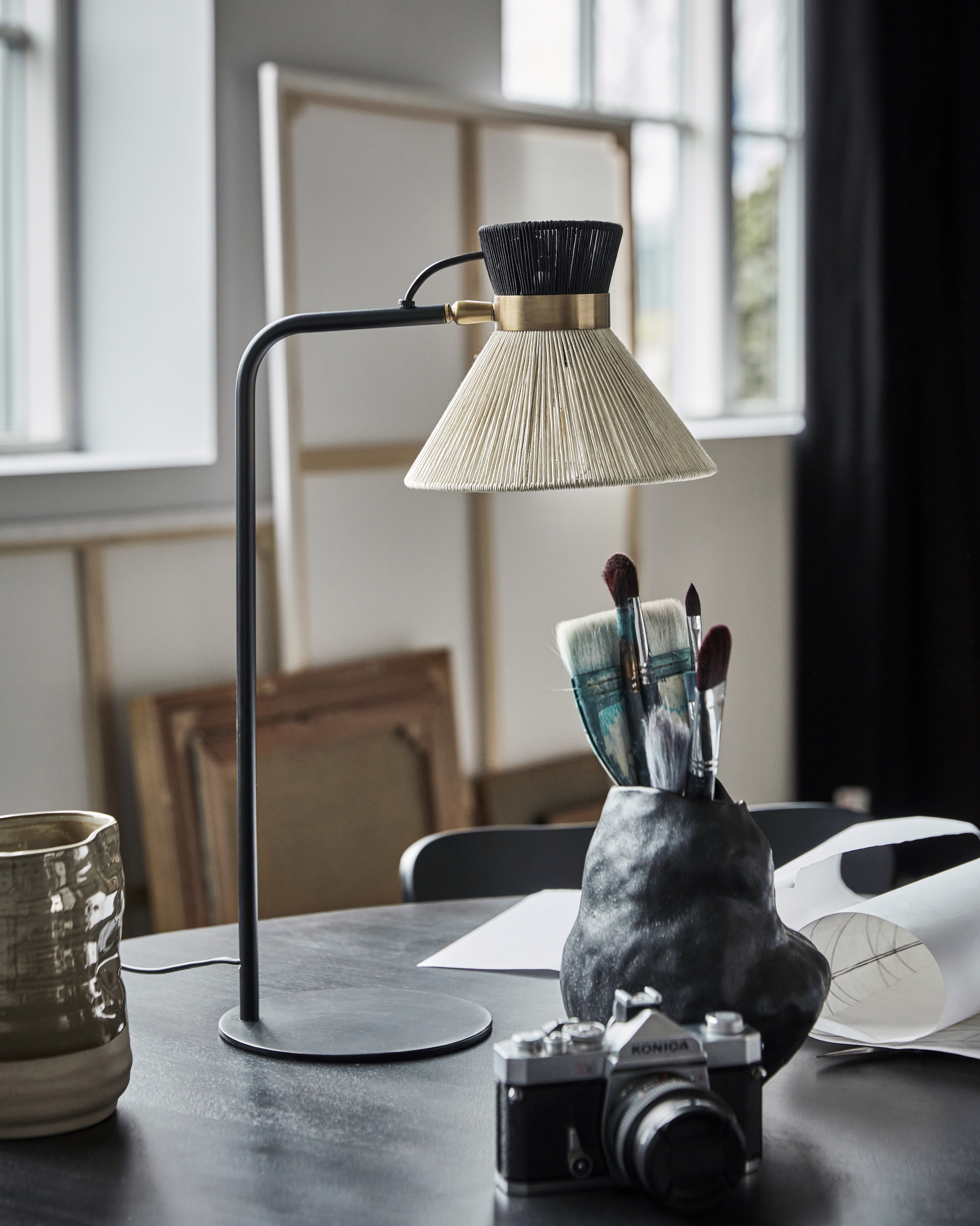 House Doctor Cord Tischlampe Schwarz