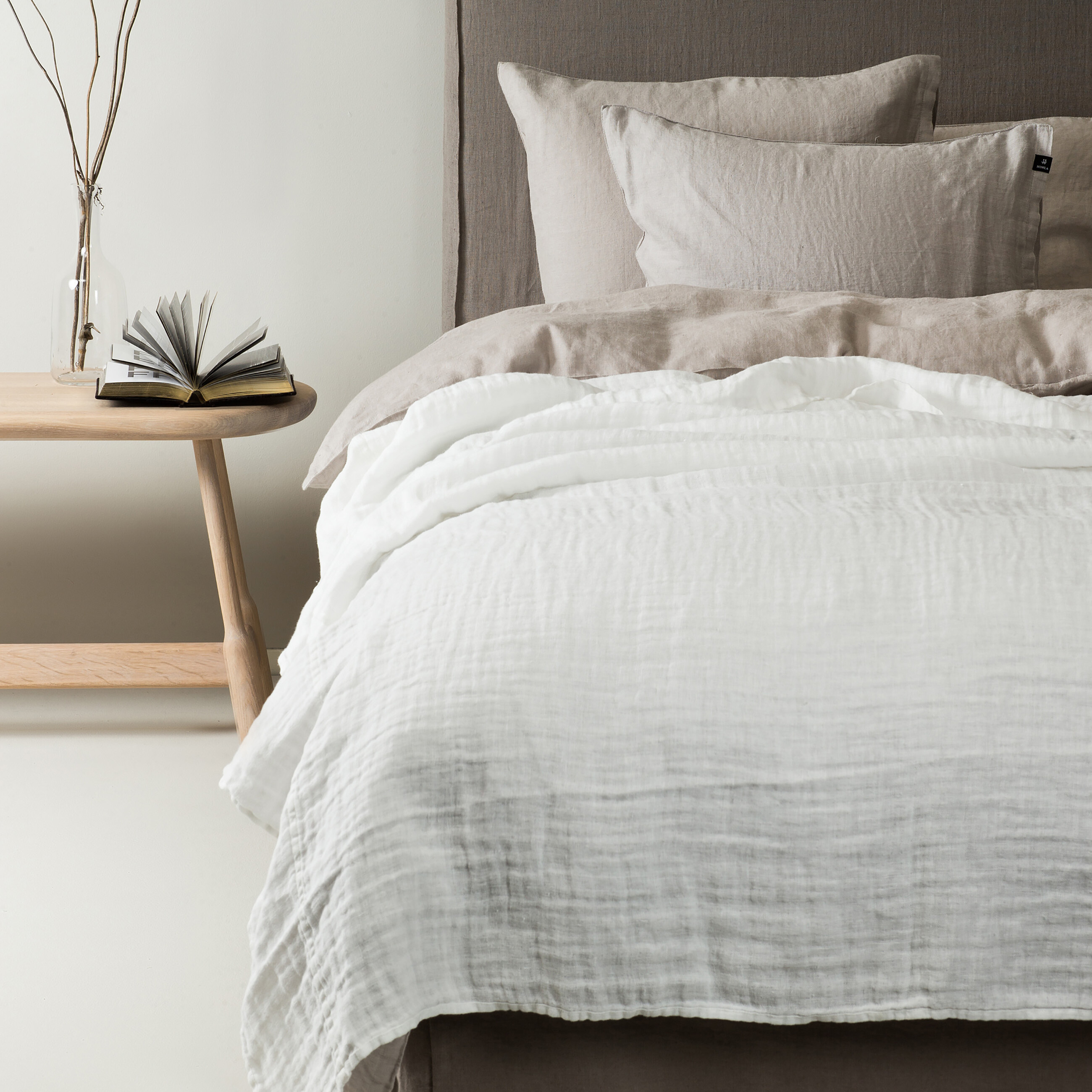 Himla Hannelin Überwurf Weiß/Weiß 160x260