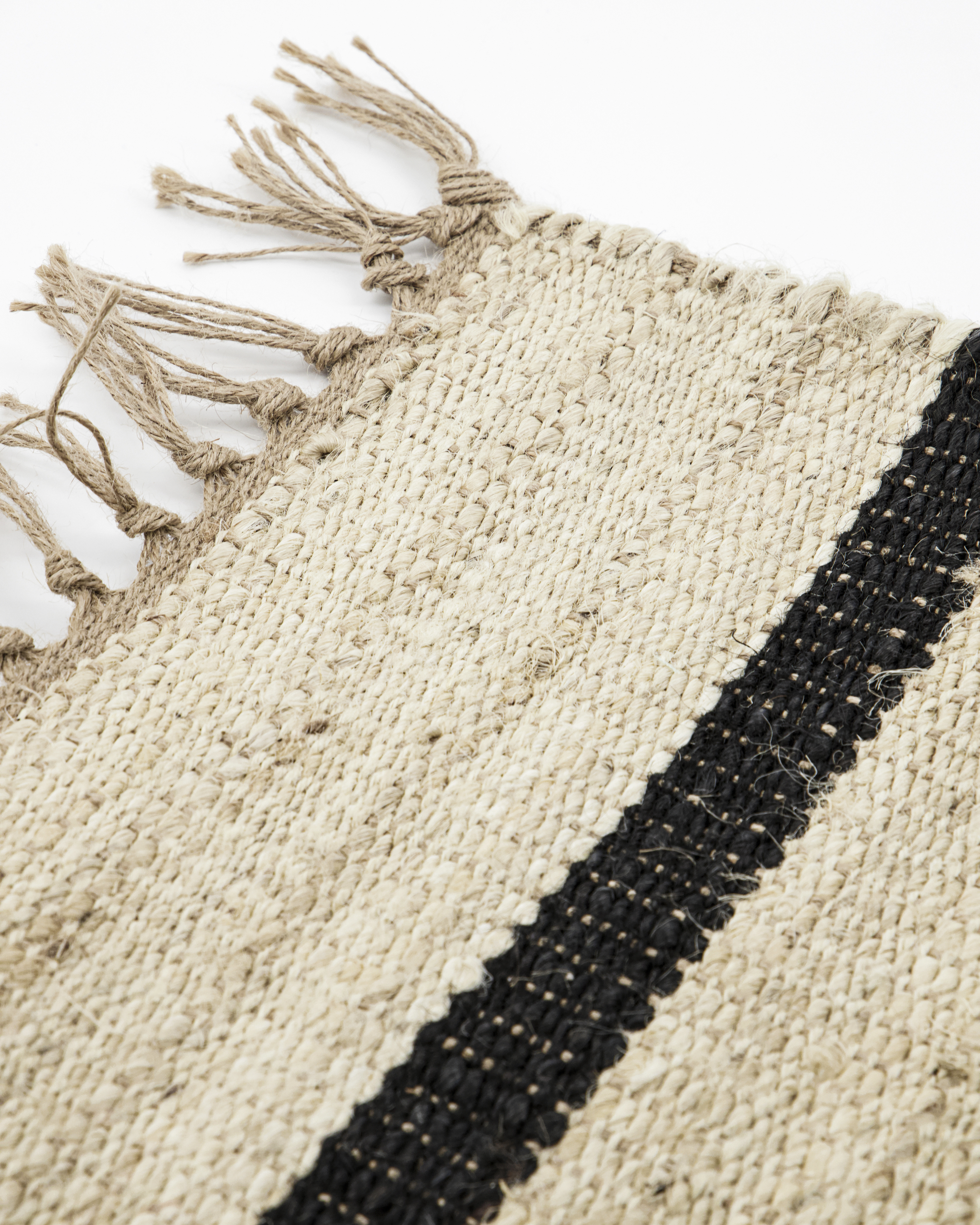 House Doctor Sima Løpematte Jute Svart/Natur 200x90