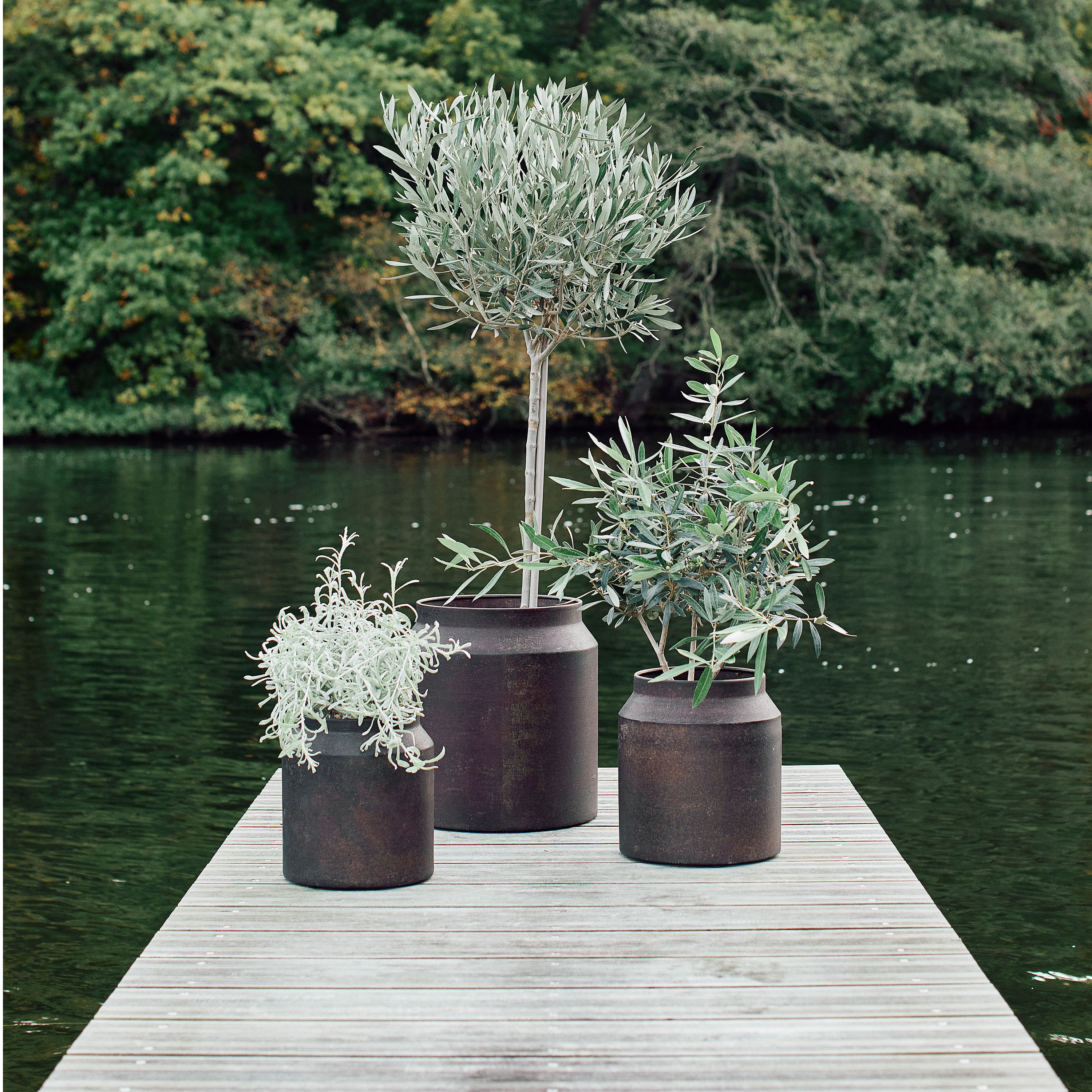 Muubs Sai Blumentopf Rust Metal Ø23