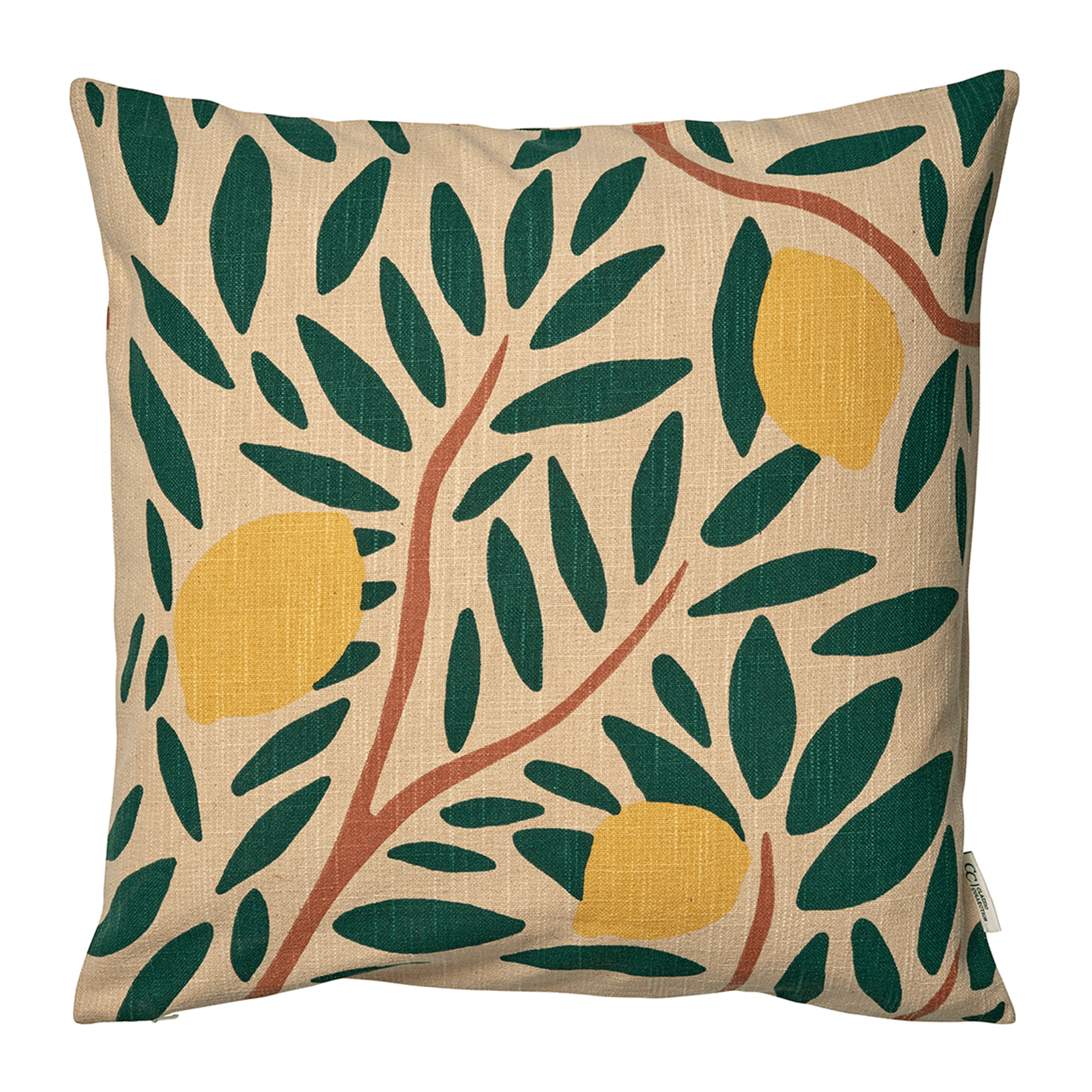 Sunny Citrus Kuddfodral Mörkgrön 50x50