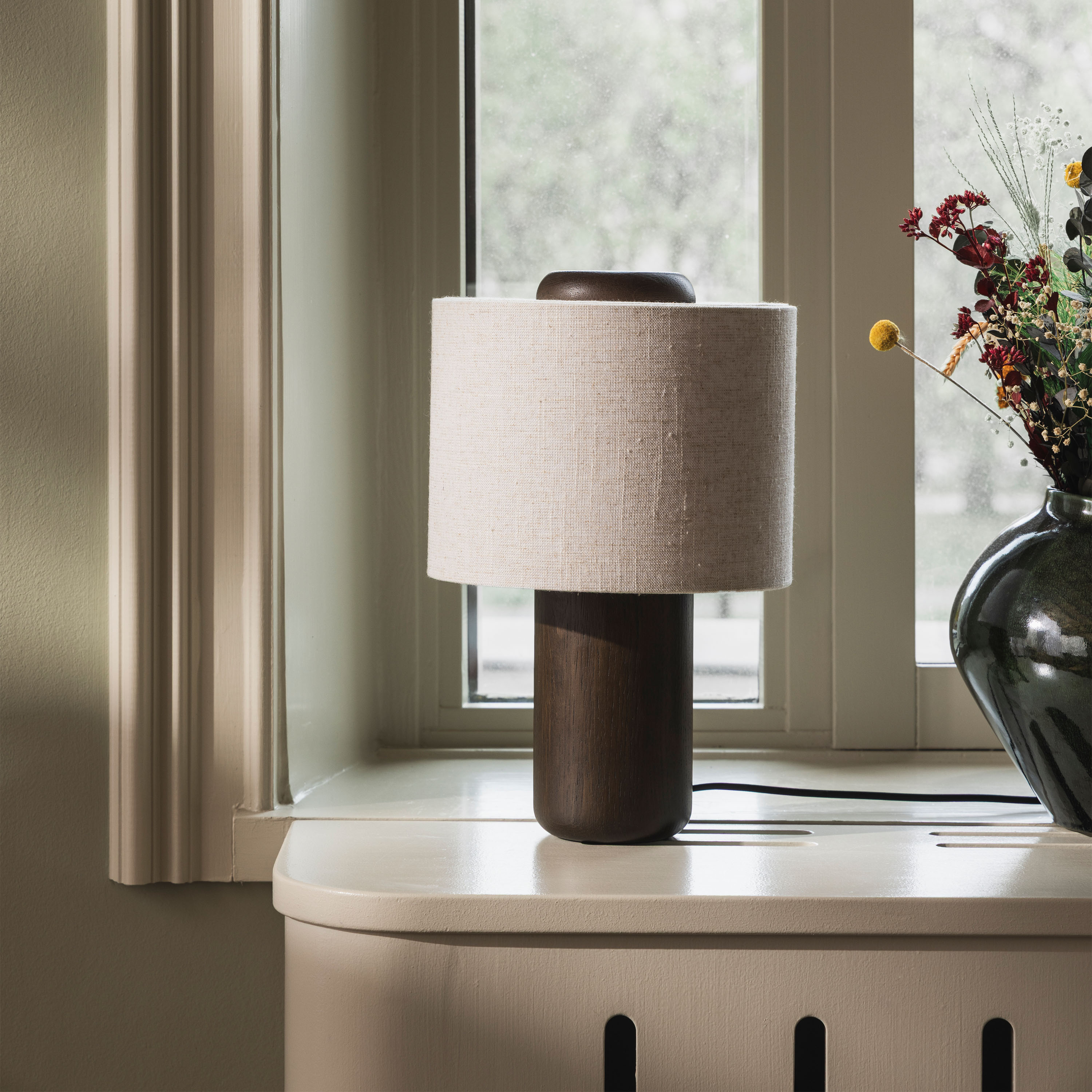 Globen Lighting Bosco Bordslampa Brunbetsad Ek 25cm