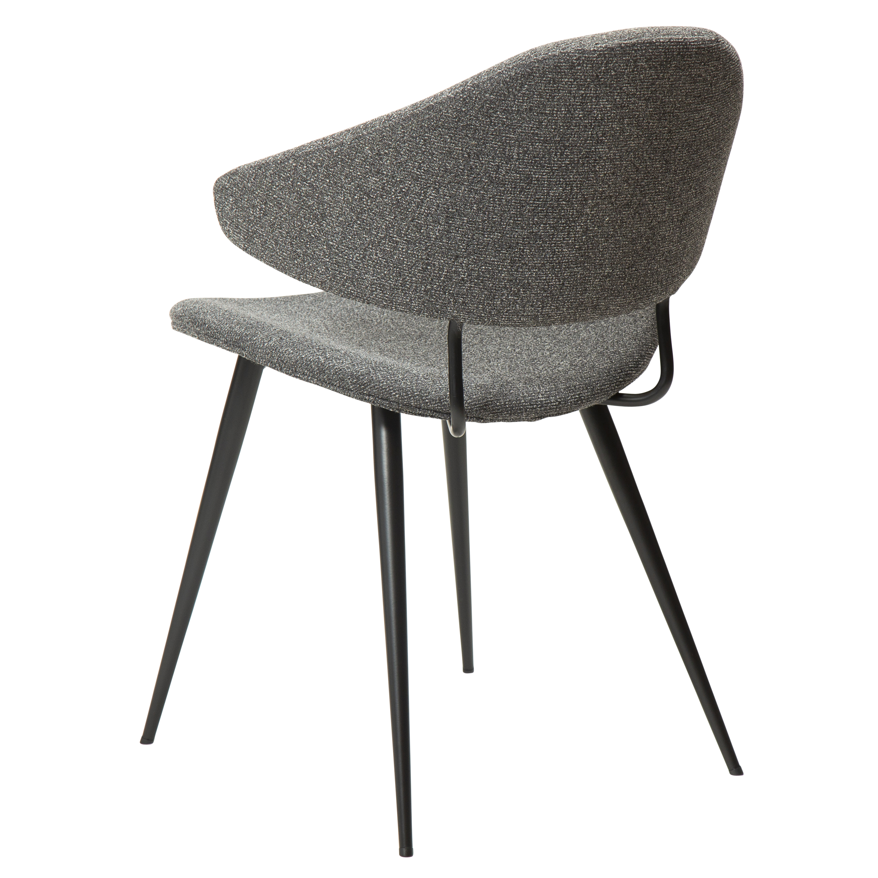 Dan Form Napoleon spisestol boucle grå/svart