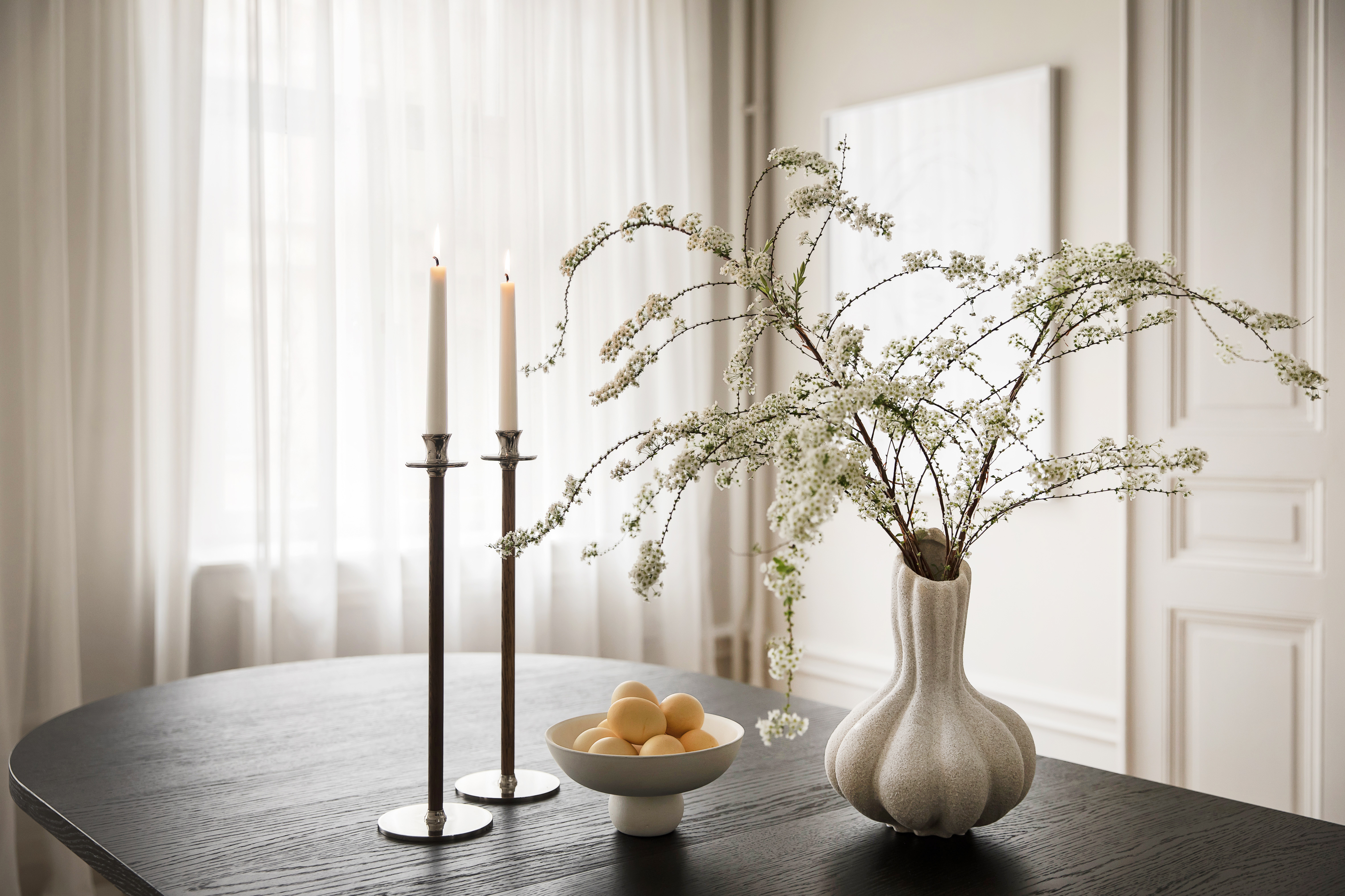 Sleepo Collection Dahlia Vas White Melange 30cm